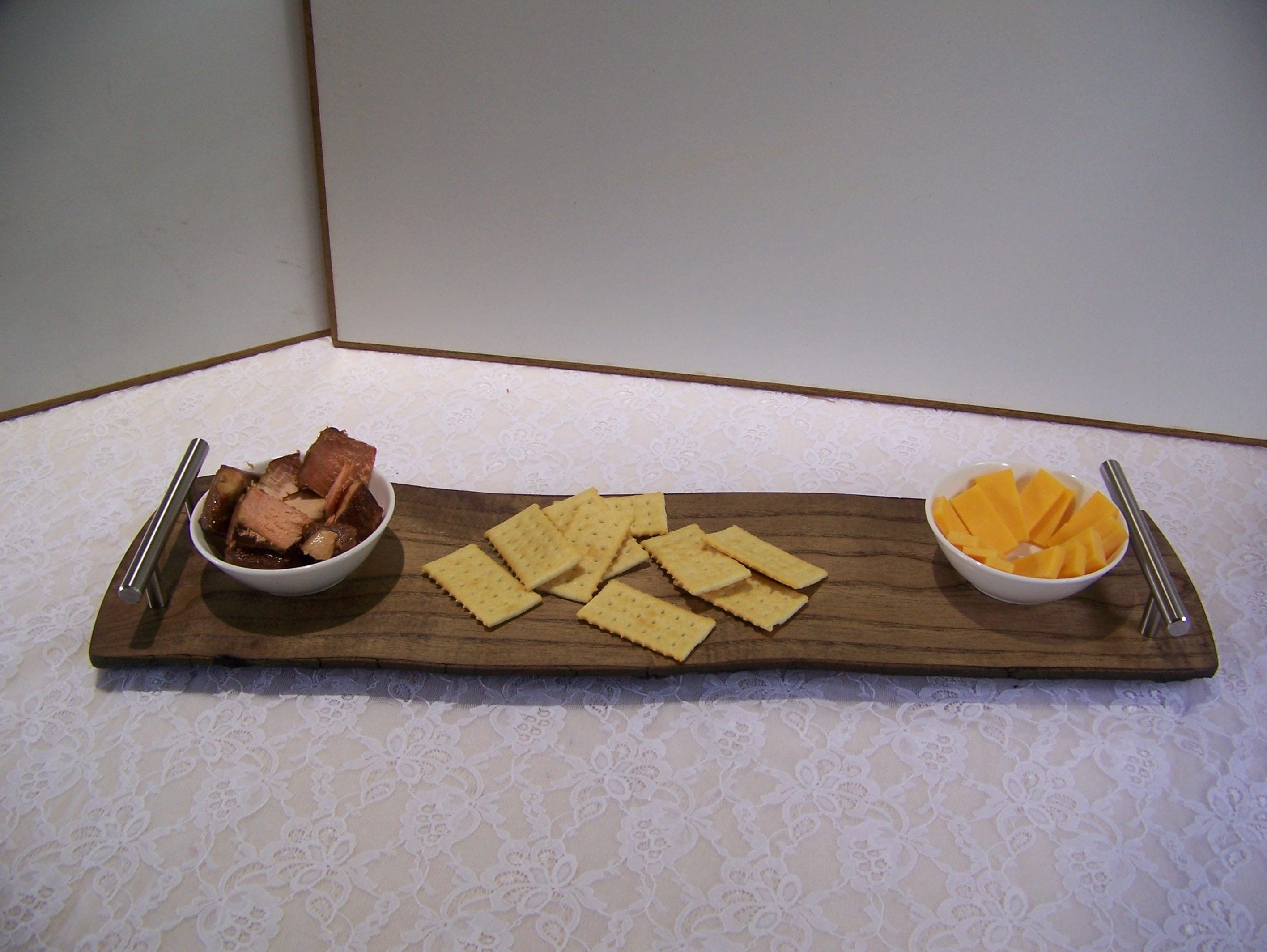 Live Edge Ash Charcuterie Board with Handles