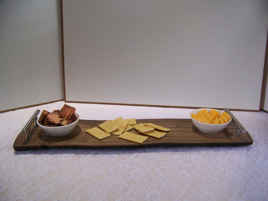 Live Edge Ash Charcuterie Board with Handles