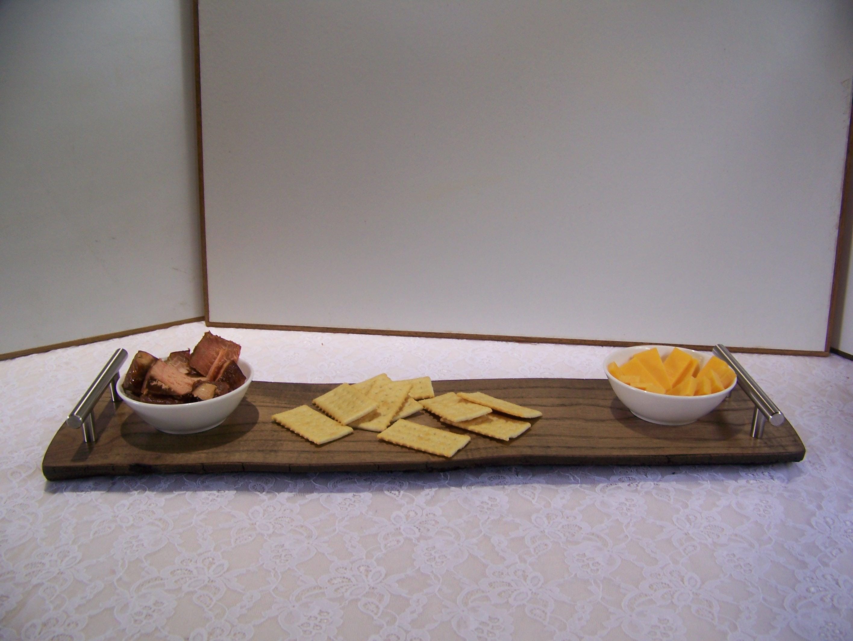 Live Edge Ash Charcuterie Board with Handles