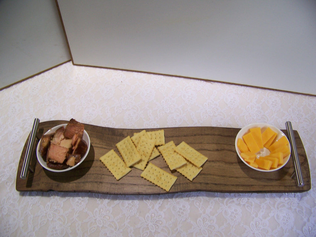 Live Edge Ash Charcuterie Board with Handles