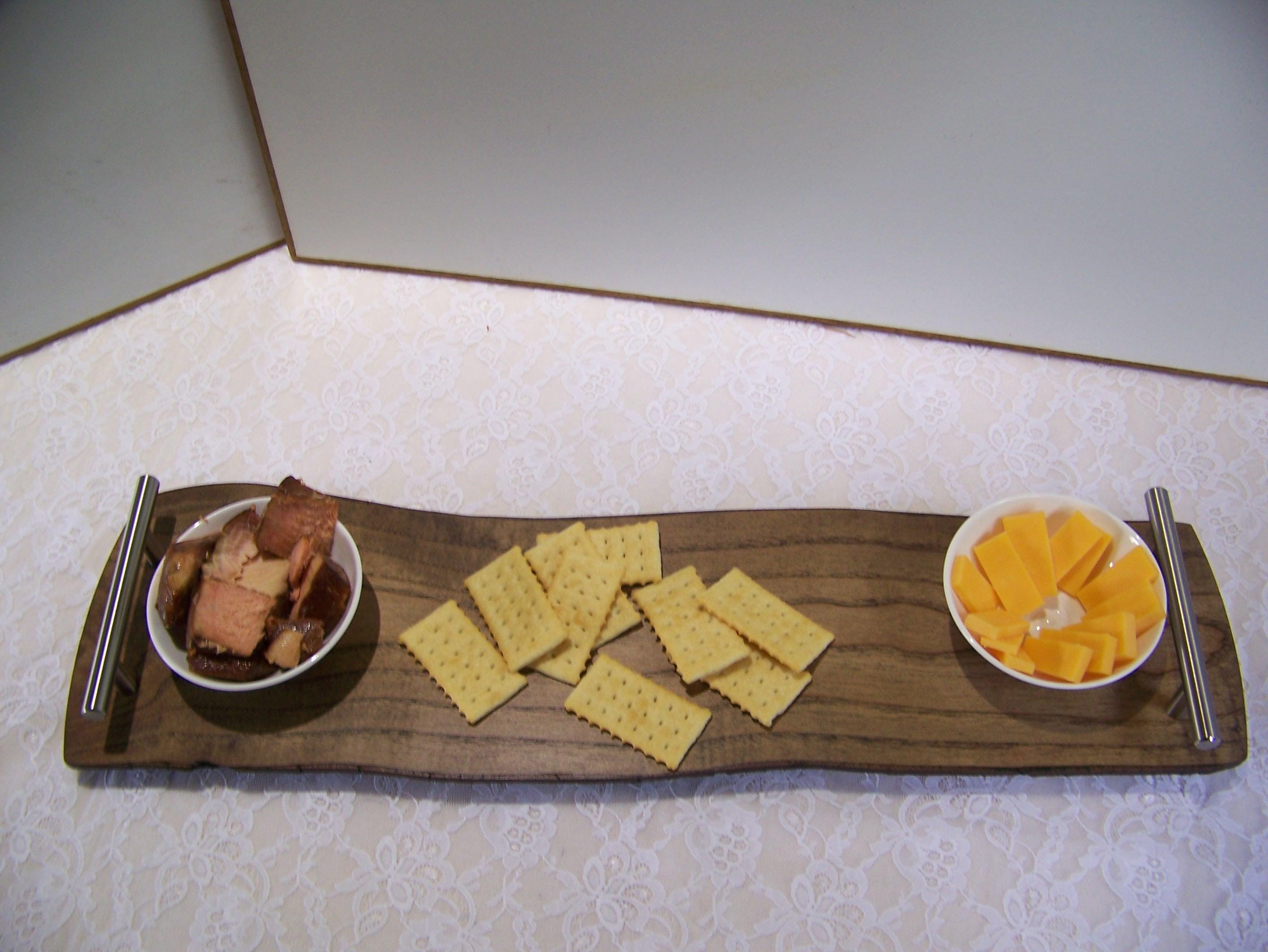 Live Edge Ash Charcuterie Board with Handles