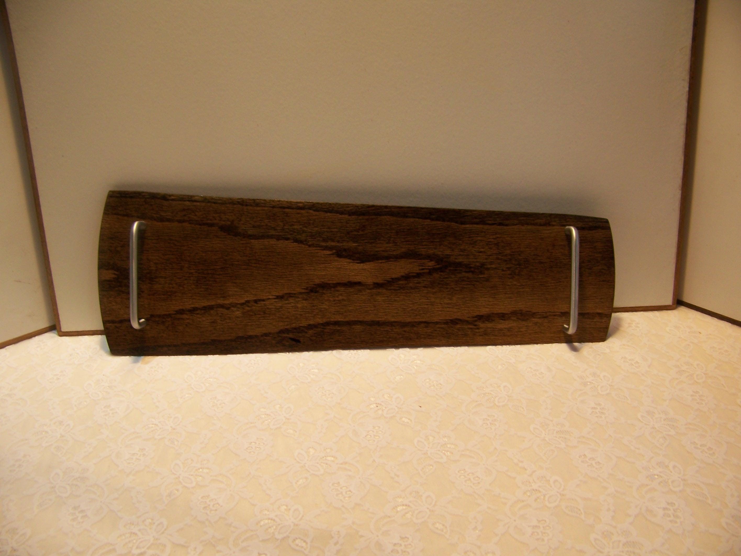Live Edge Oak Charcuterie Board with handles