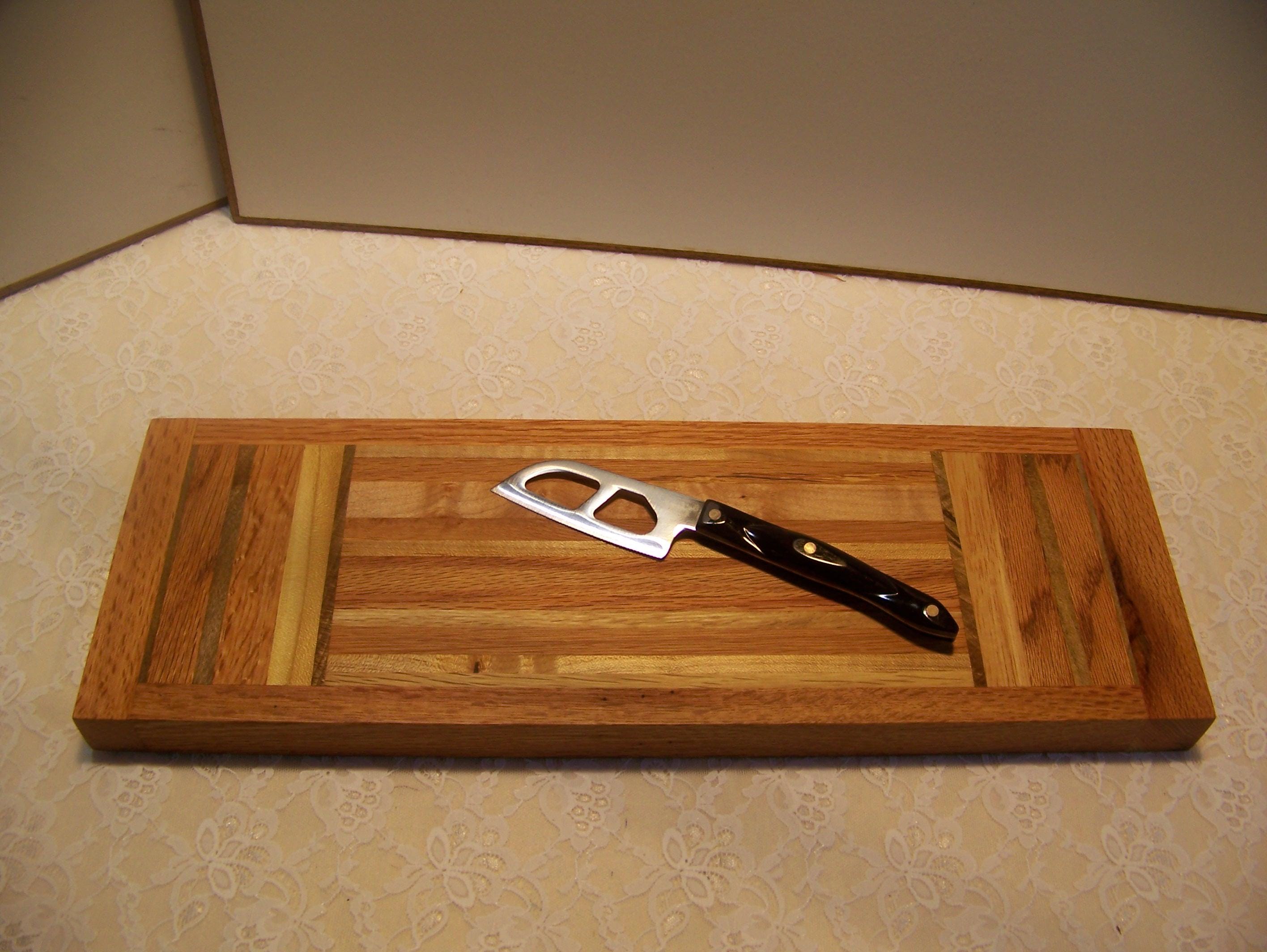 Cutting Board made with various hardwoods.