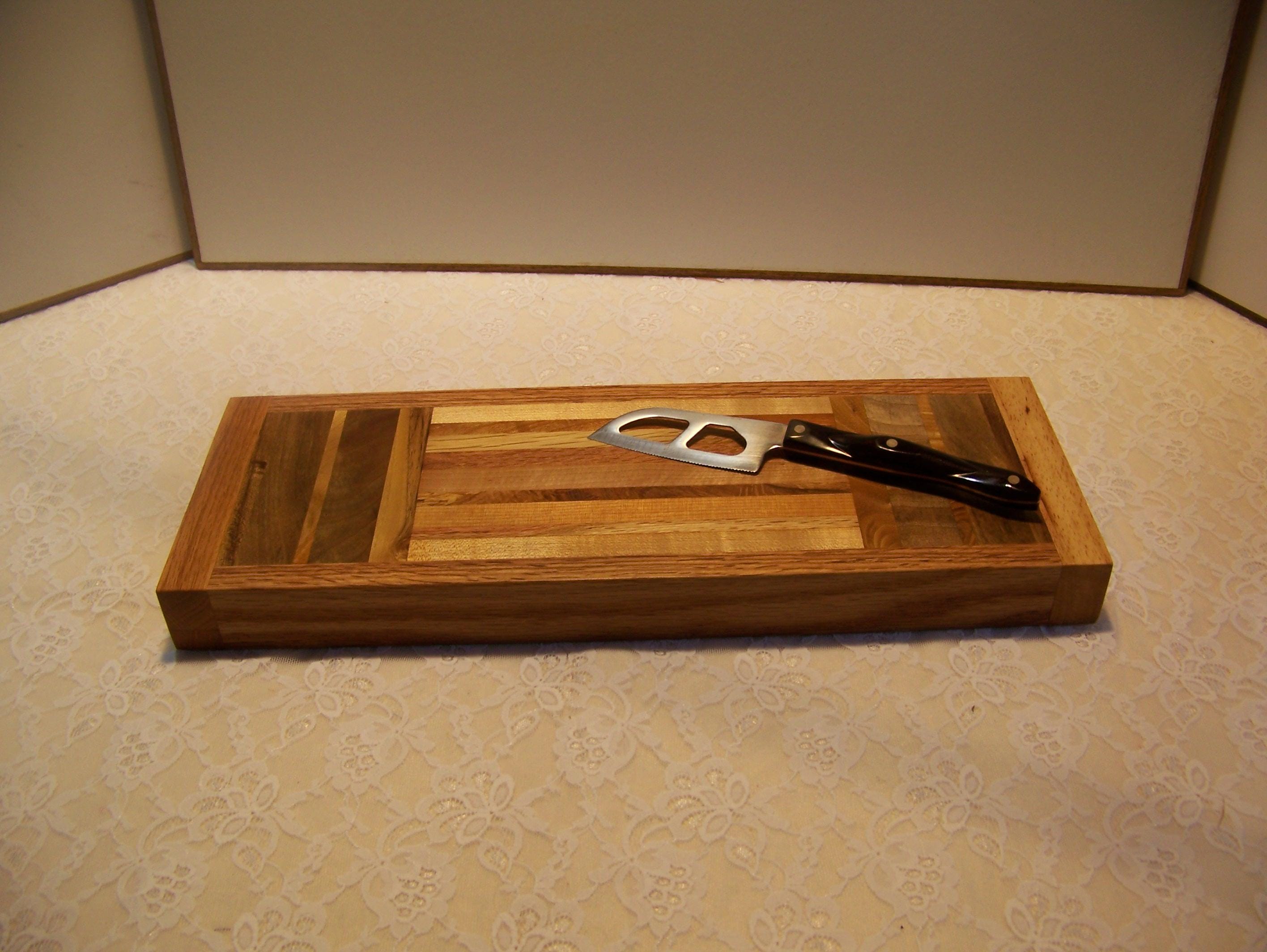 Cutting Board made using various Hardwoods - Pieced unique pattern.