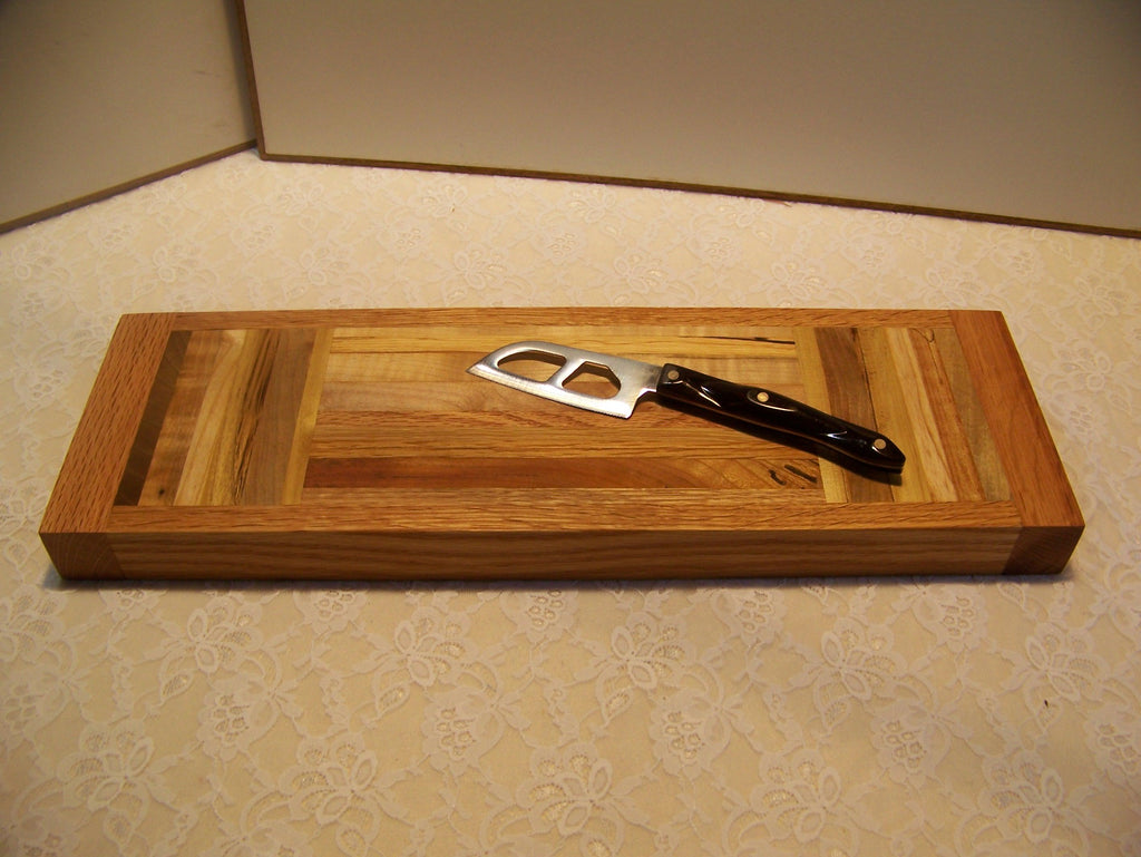Cutting Board or Cheese Board - made using various Hardwoods - Pieced together.