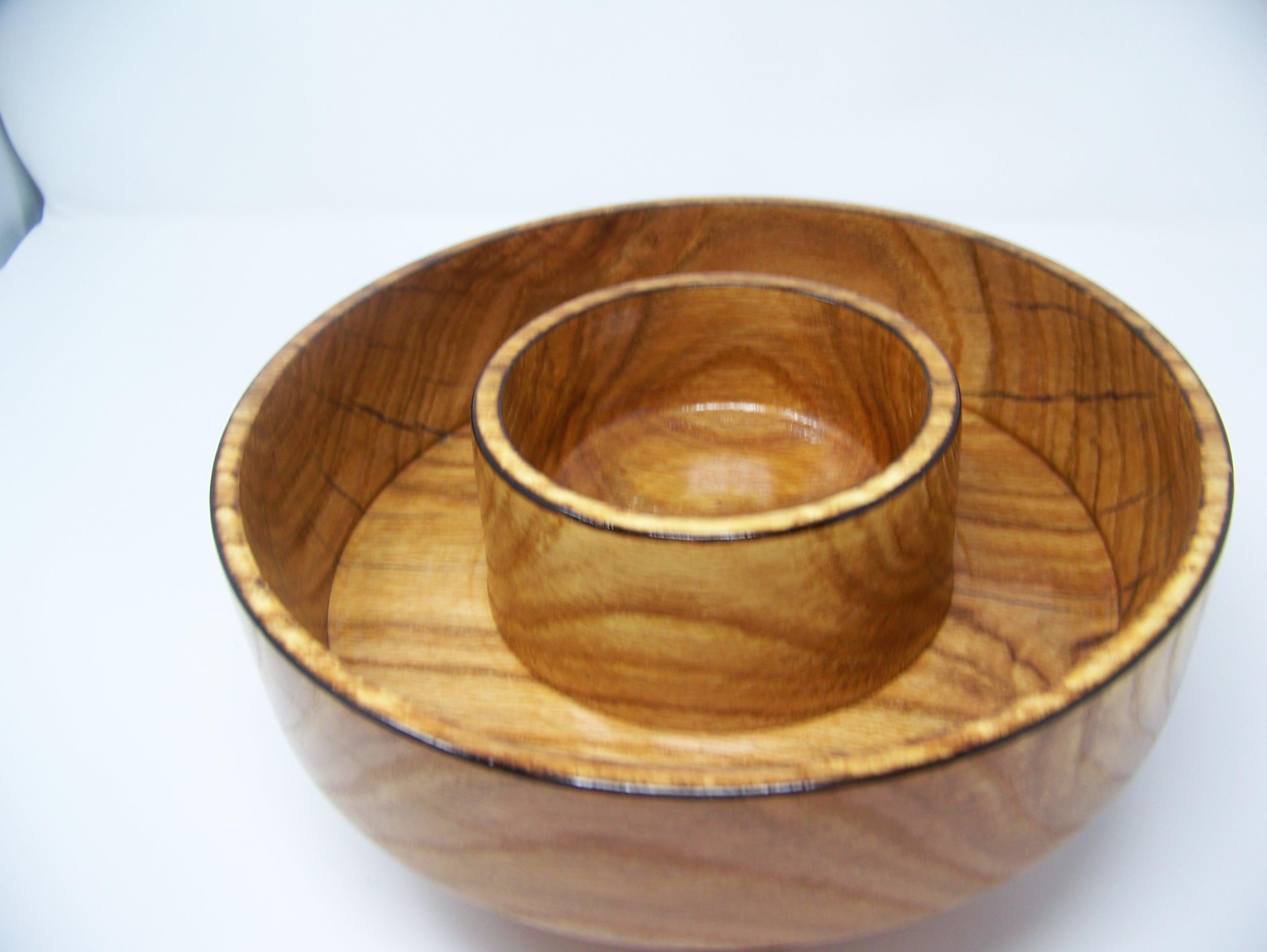 Oak - Chip and Dip/Candy Dish - Lathe Turned - 1 piece