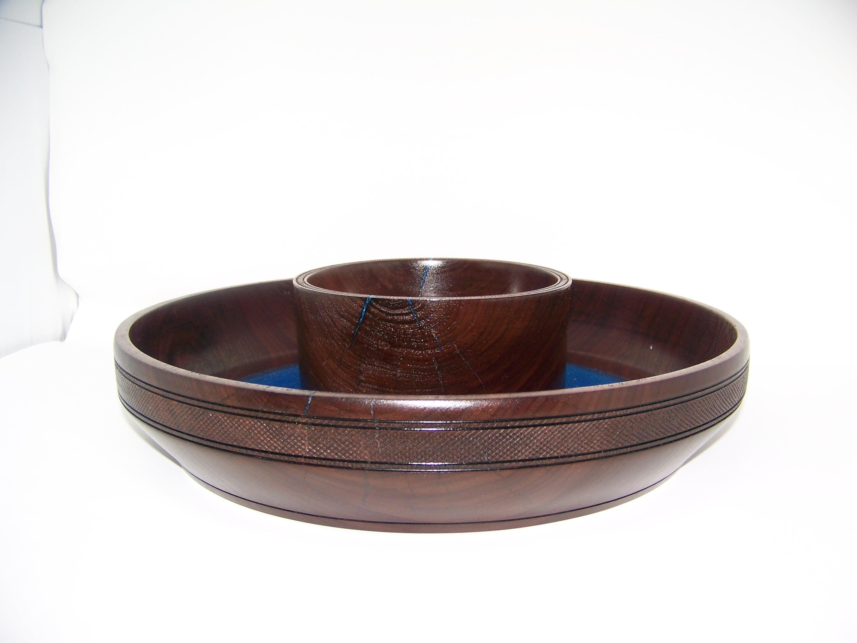 Large Chip and Dip Bowl-Black Walnut - Lathe Turned - 1 piece
