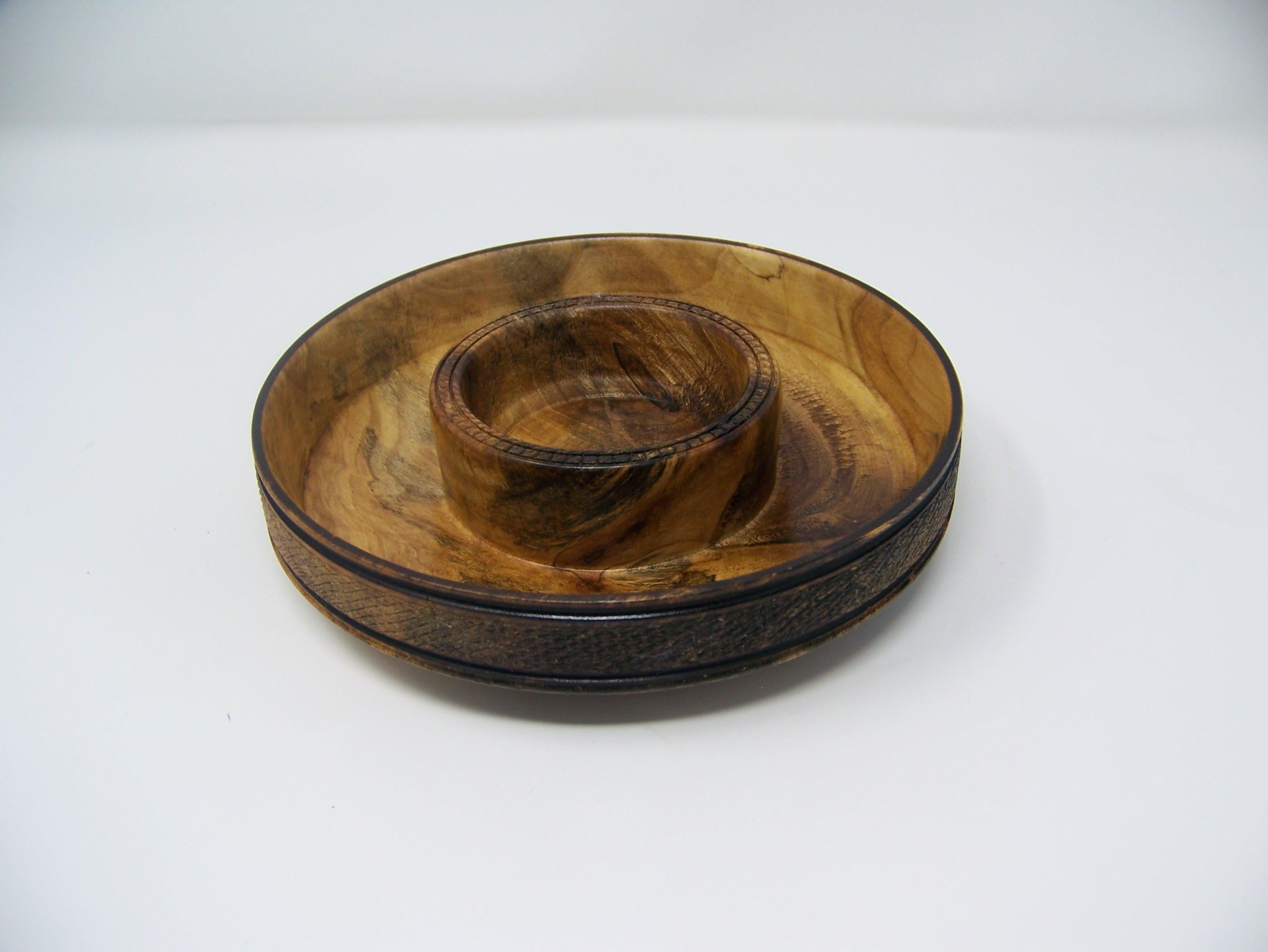 Small Black Walnut Candy Dish - lathe turned - 1 piece