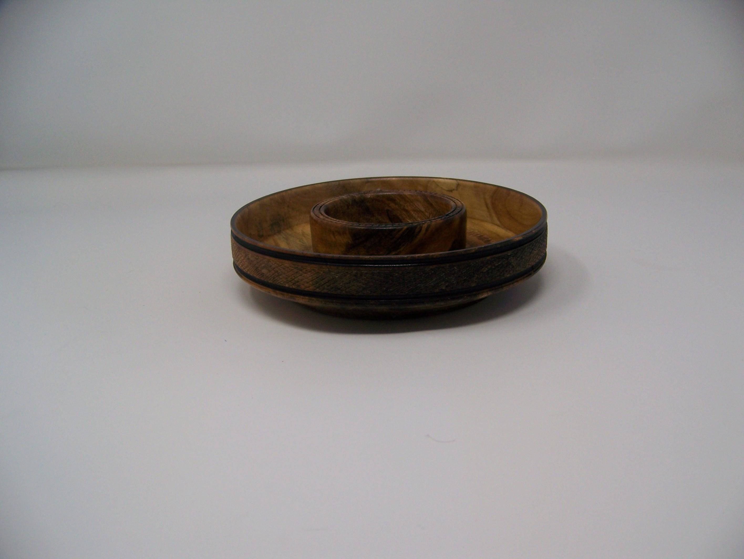 Small Black Walnut Candy Dish - lathe turned - 1 piece