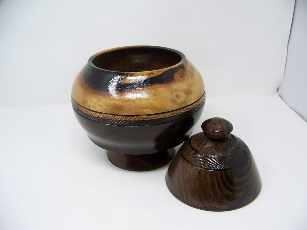 Black Walnut - "I Dream of Jeanie" canister/Bowl with lid