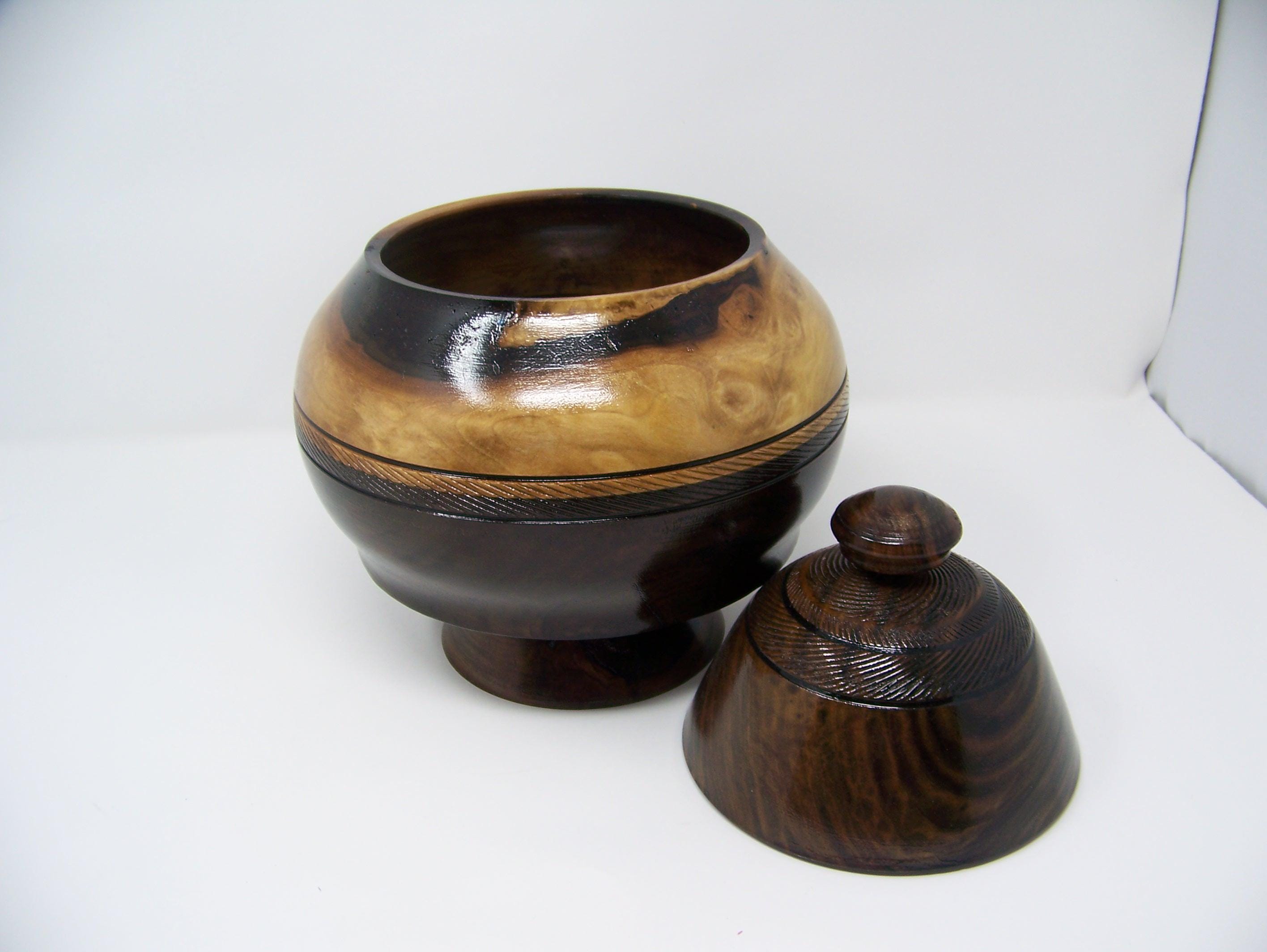 Black Walnut - "I Dream of Jeanie" canister/Bowl with lid