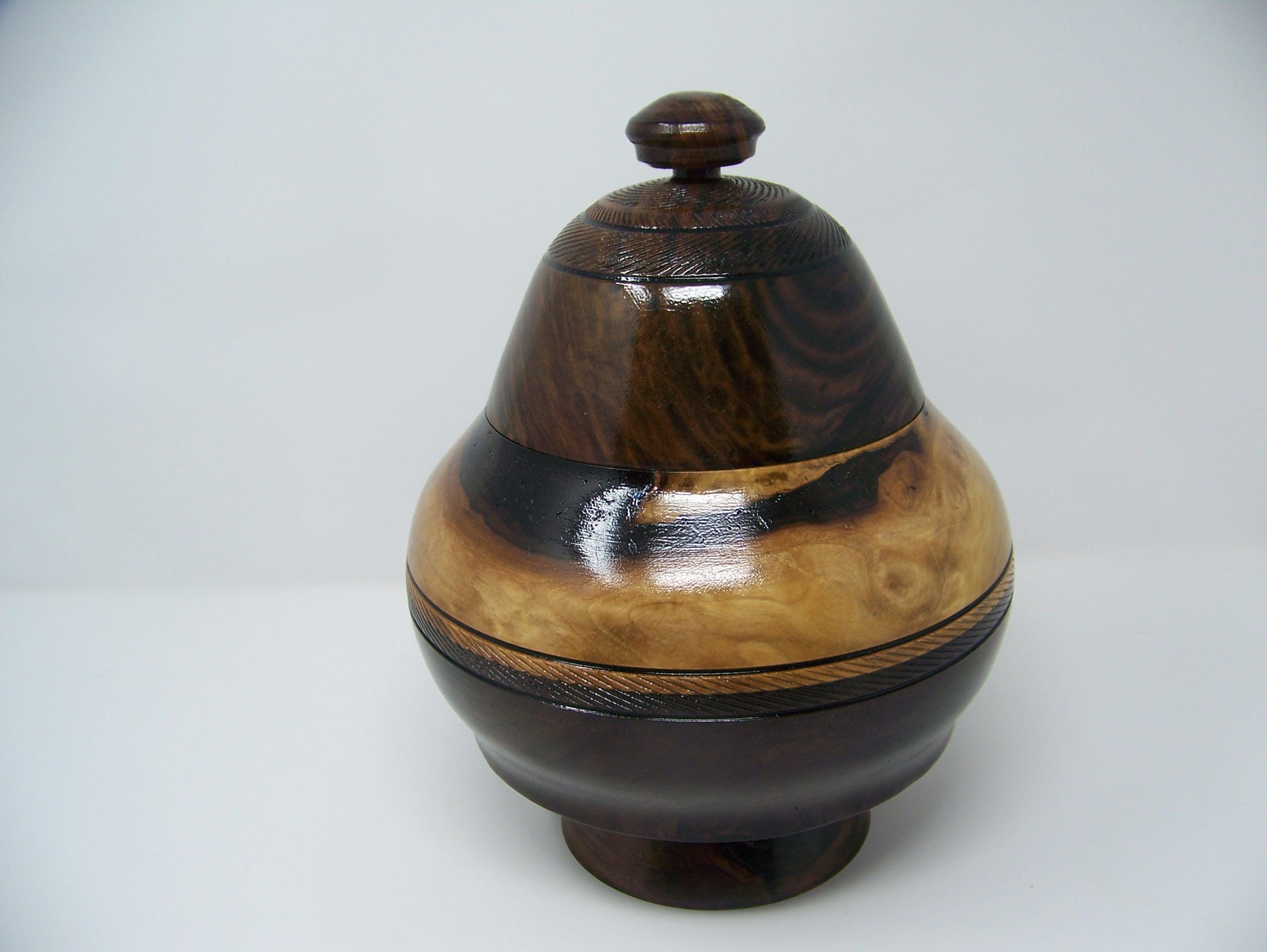 Black Walnut - "I Dream of Jeanie" canister/Bowl with lid