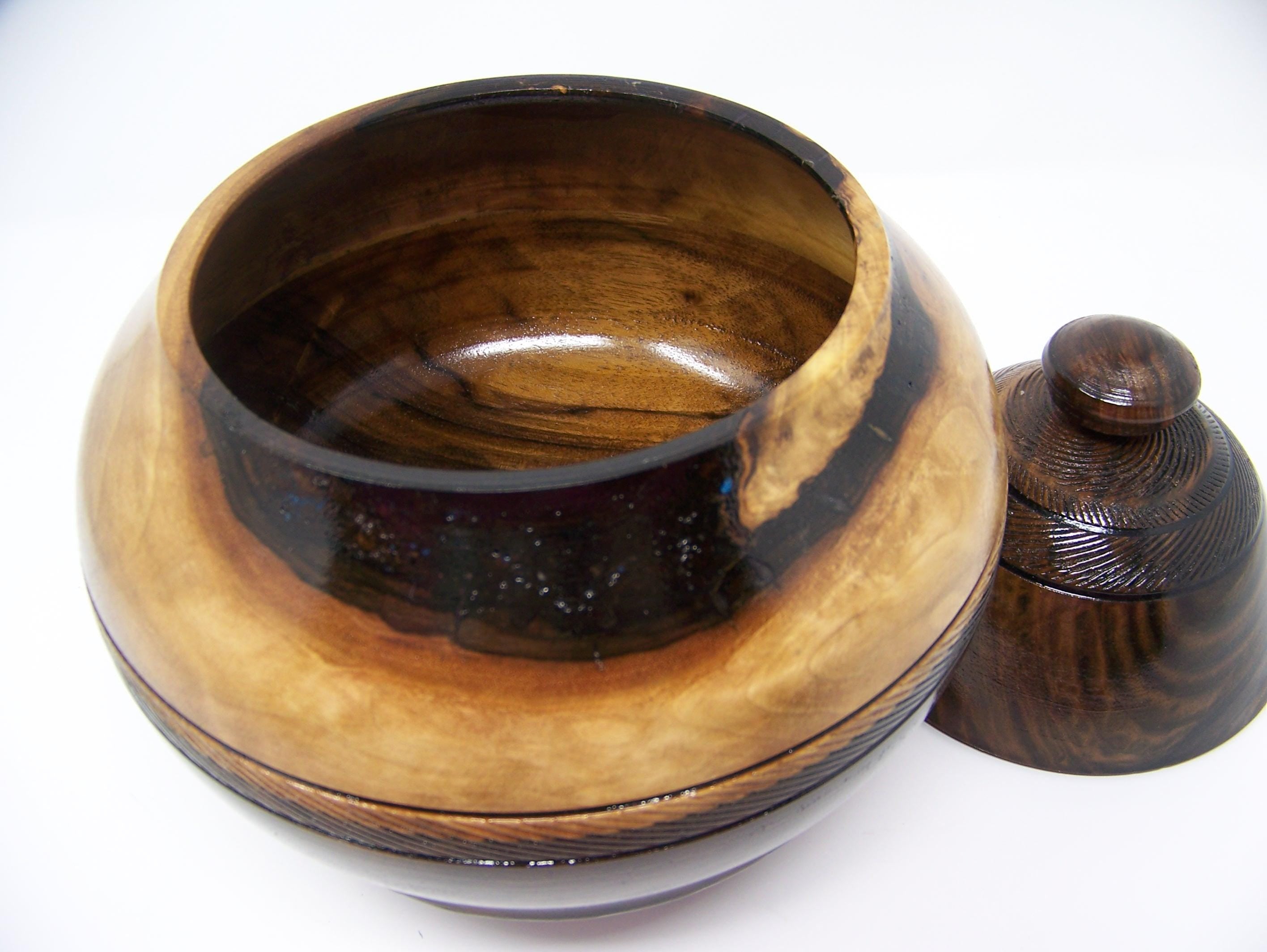 Black Walnut - "I Dream of Jeanie" canister/Bowl with lid