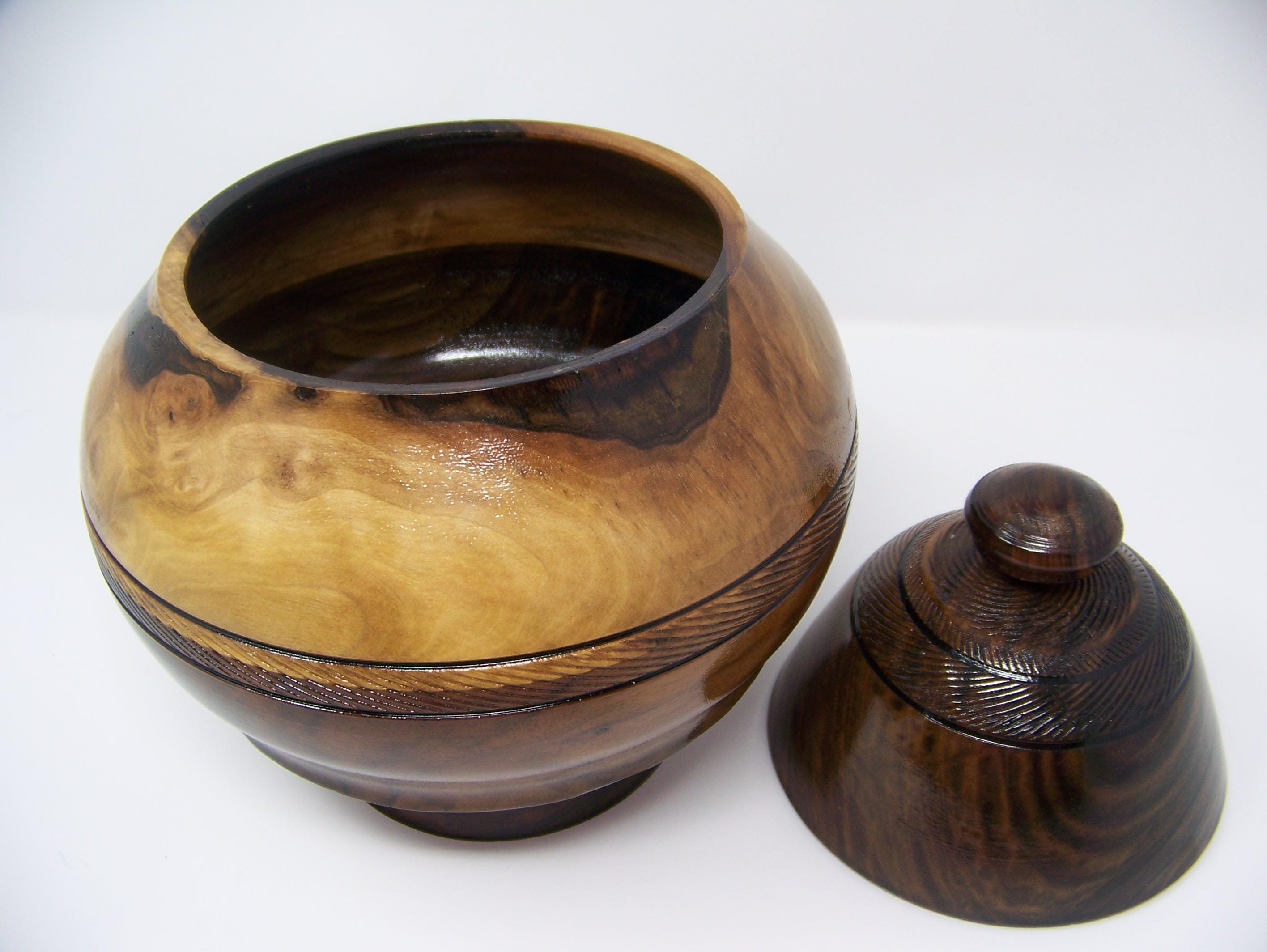 Black Walnut - "I Dream of Jeanie" canister/Bowl with lid