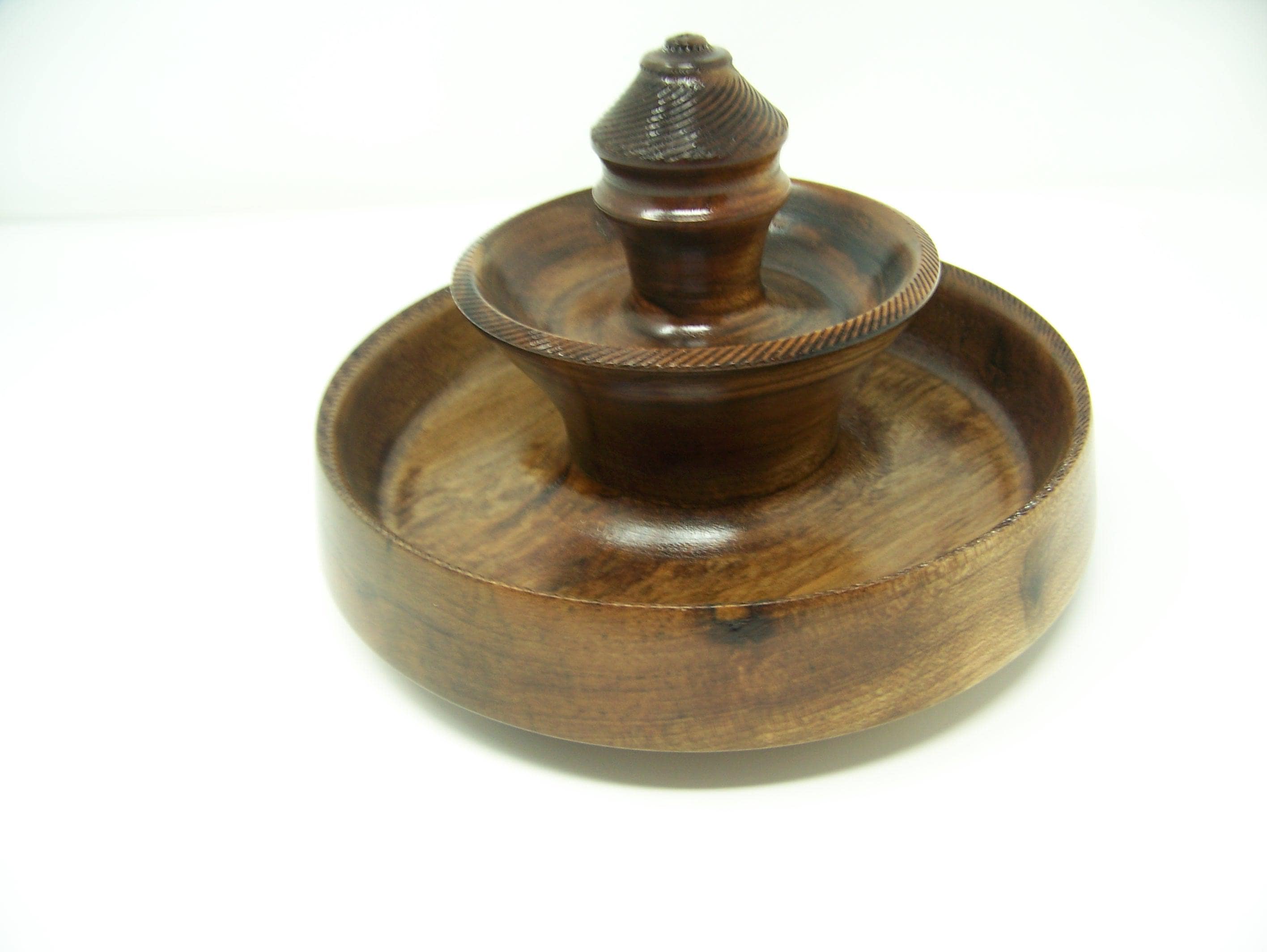 Black Walnut - 2 tier Candy Dish - Decorative Display dish