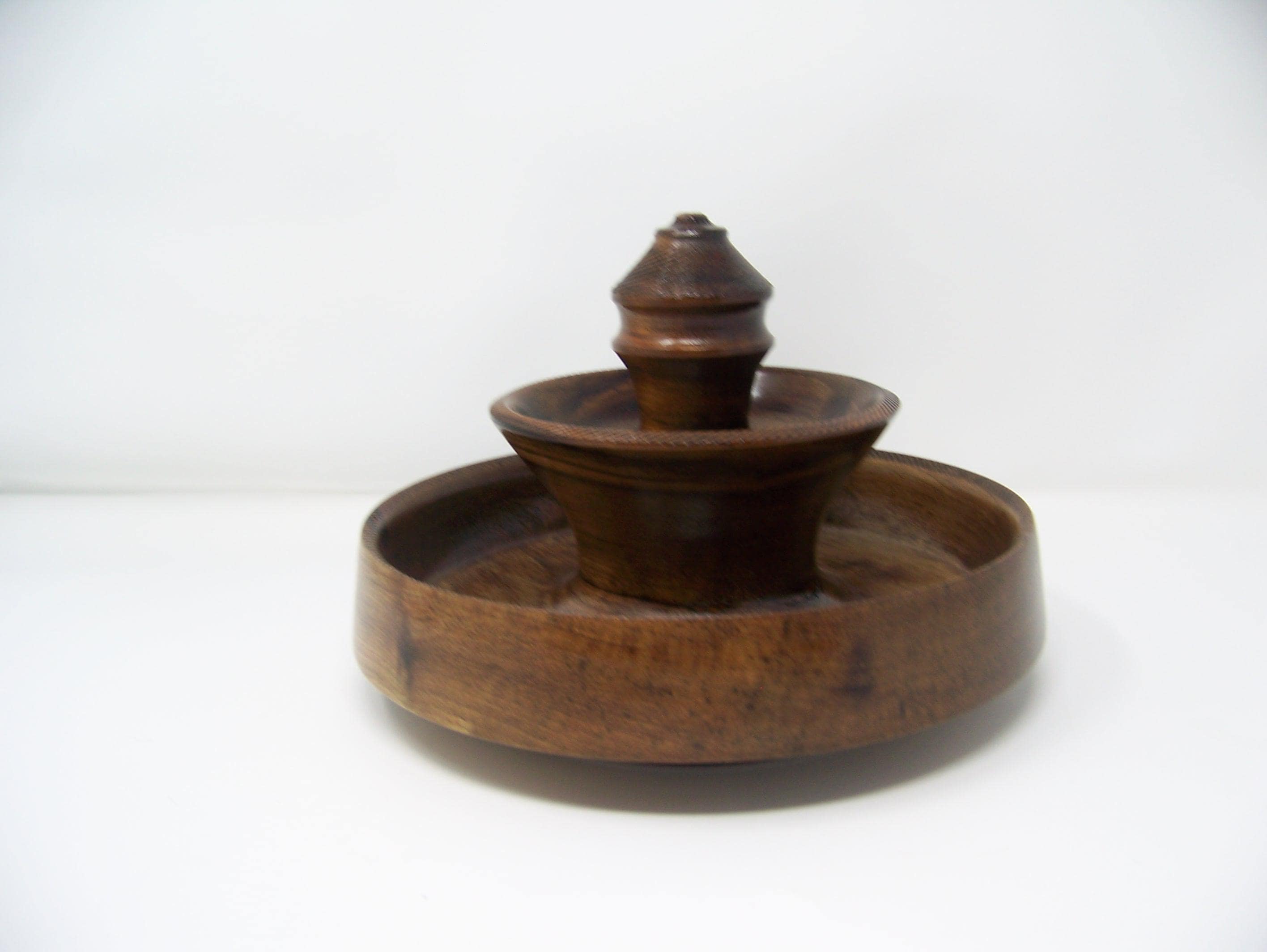 Black Walnut - 2 tier Candy Dish - Decorative Display dish