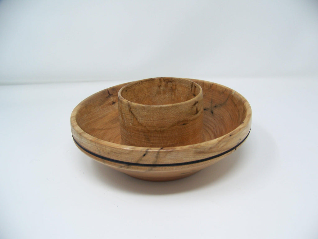 Maple Candy Dish - Chip and Dip Bowl - Lathe Turned