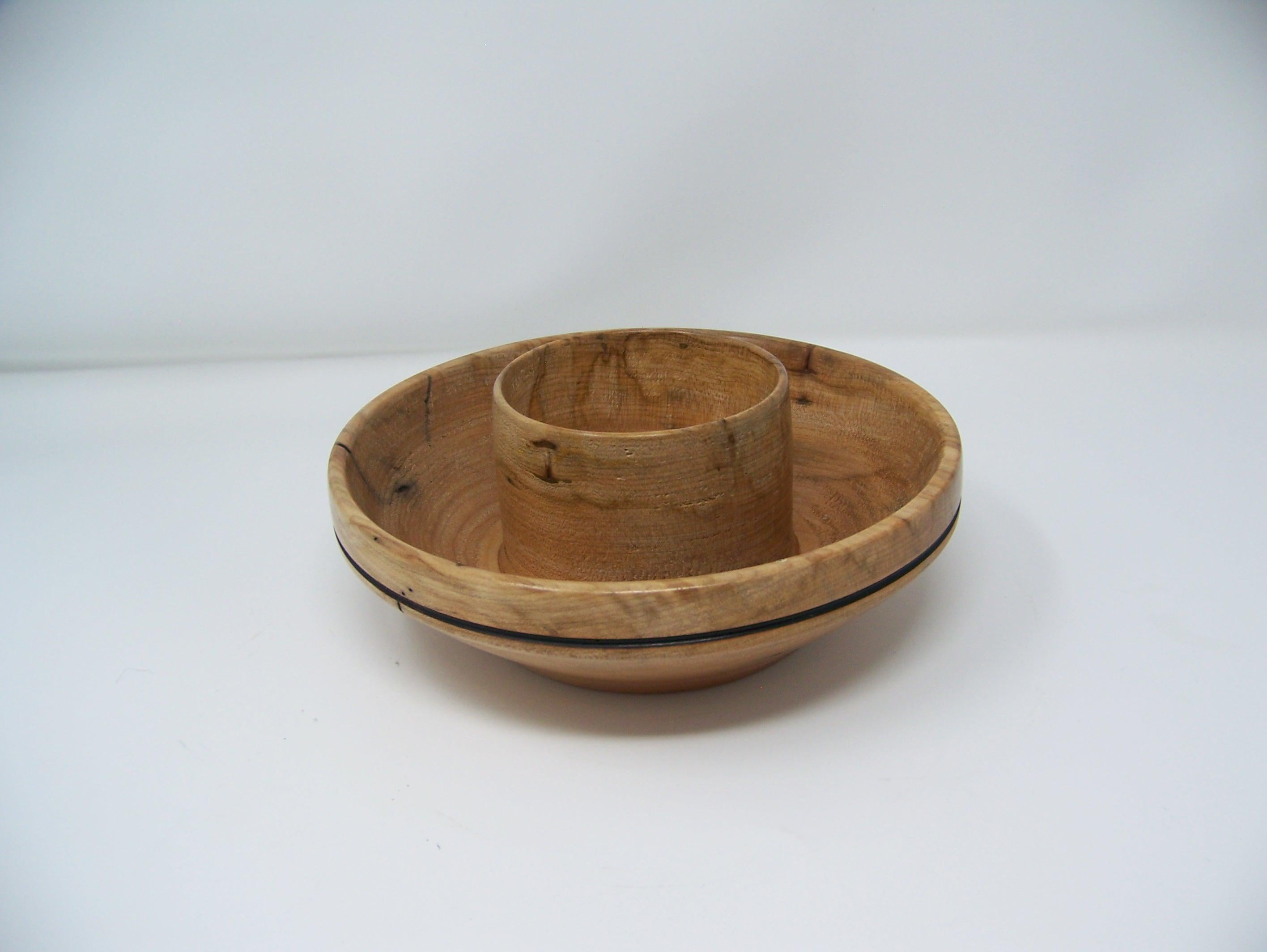 Maple Candy Dish - Chip and Dip Bowl - Lathe Turned