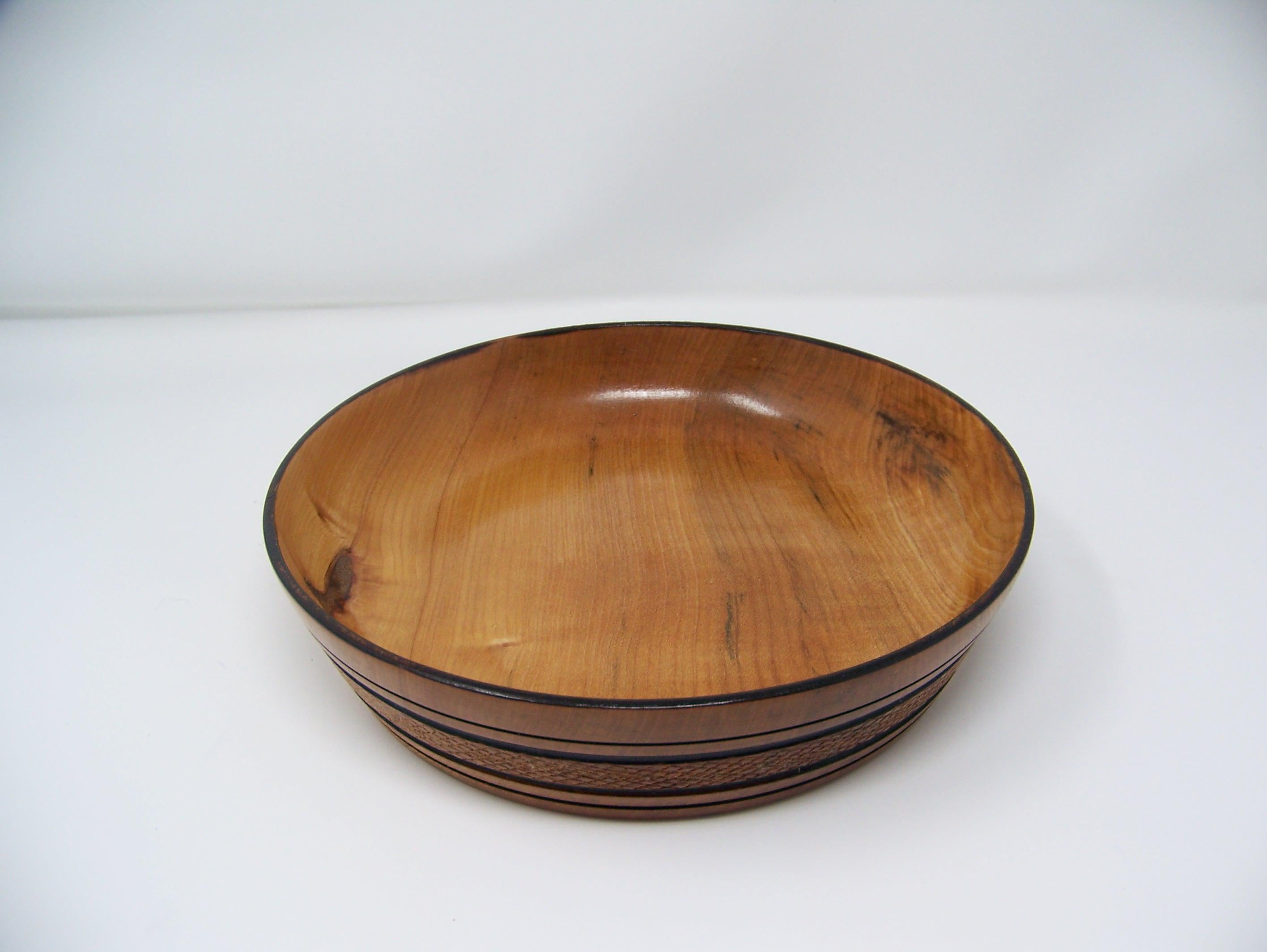 Maple Bowl with decorative edging.