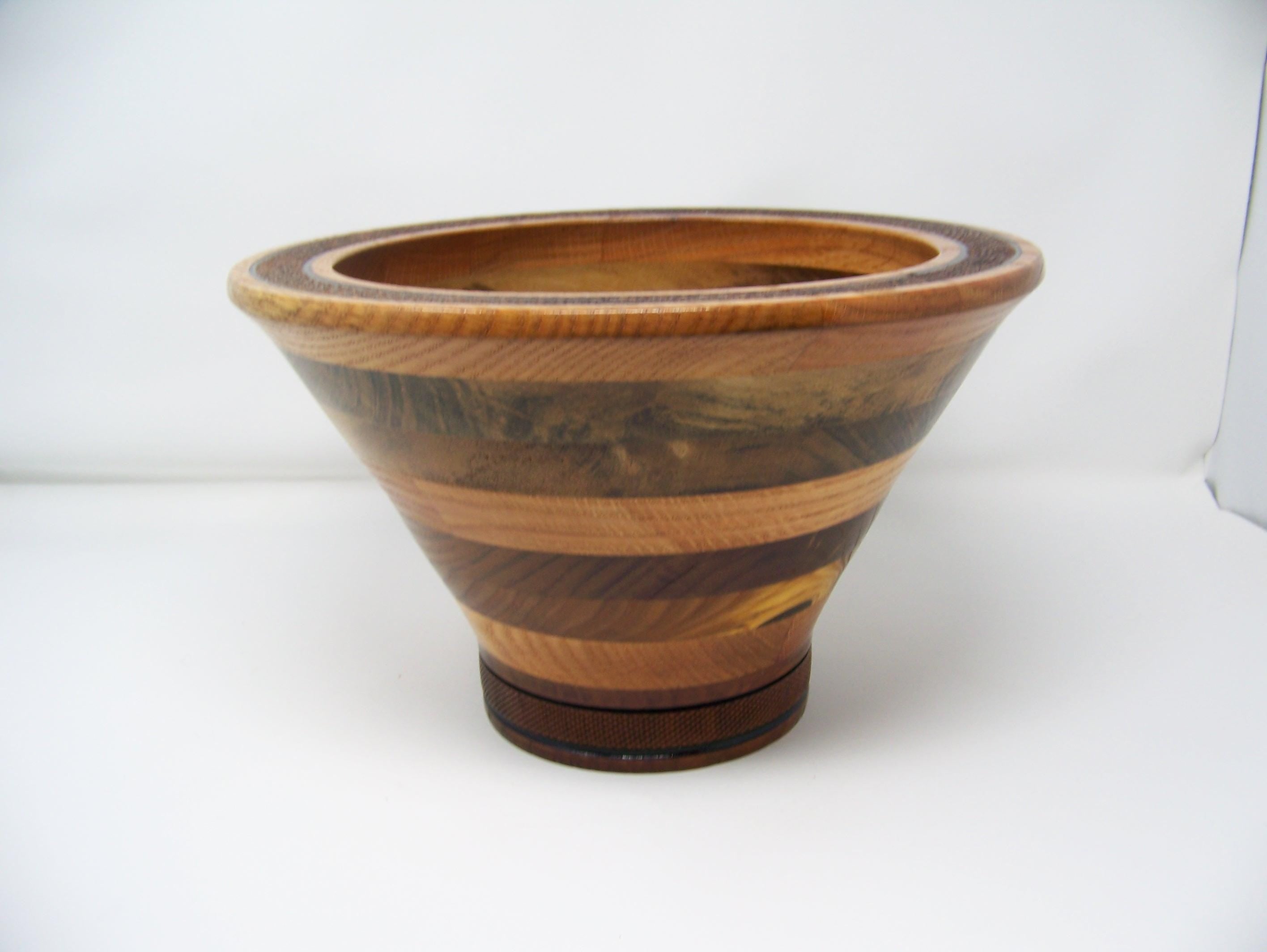 Super(large) Bowl w/Detailing - Oak, Russian Olive, Walnut - unique Bowl - Lathe Turned
