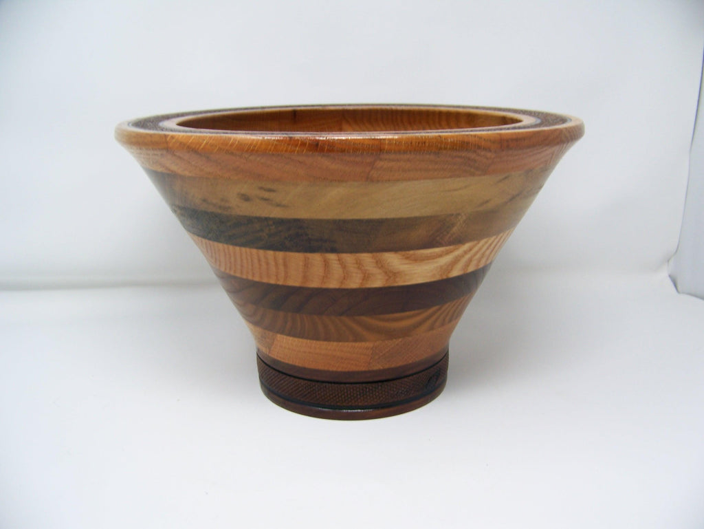 Super(large) Bowl w/Detailing - Oak, Russian Olive, Walnut - unique Bowl - Lathe Turned