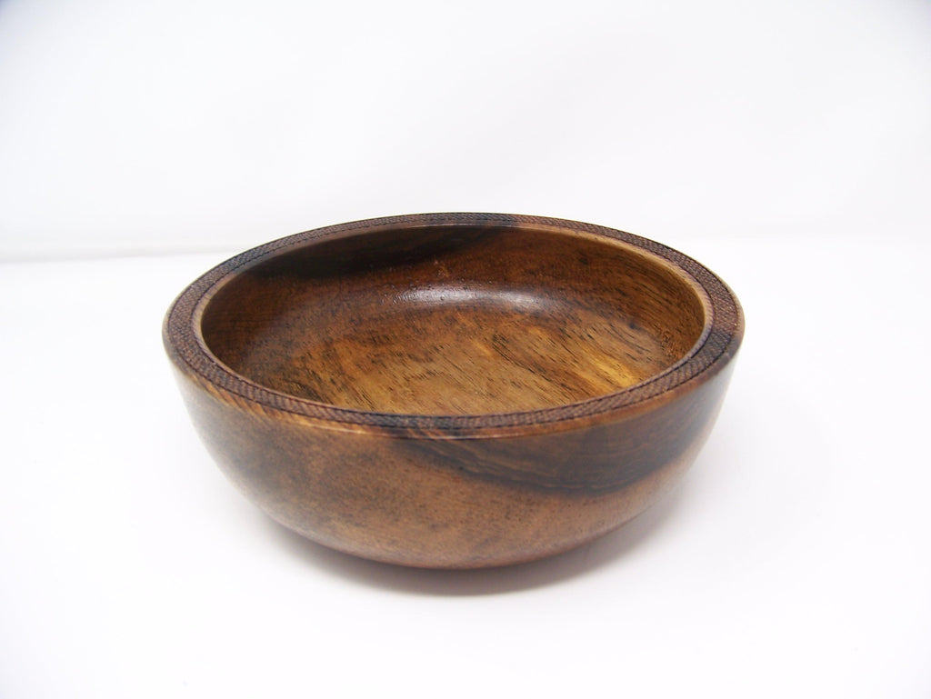 Black Walnut Bowl w/Detailing - Lathe Turned