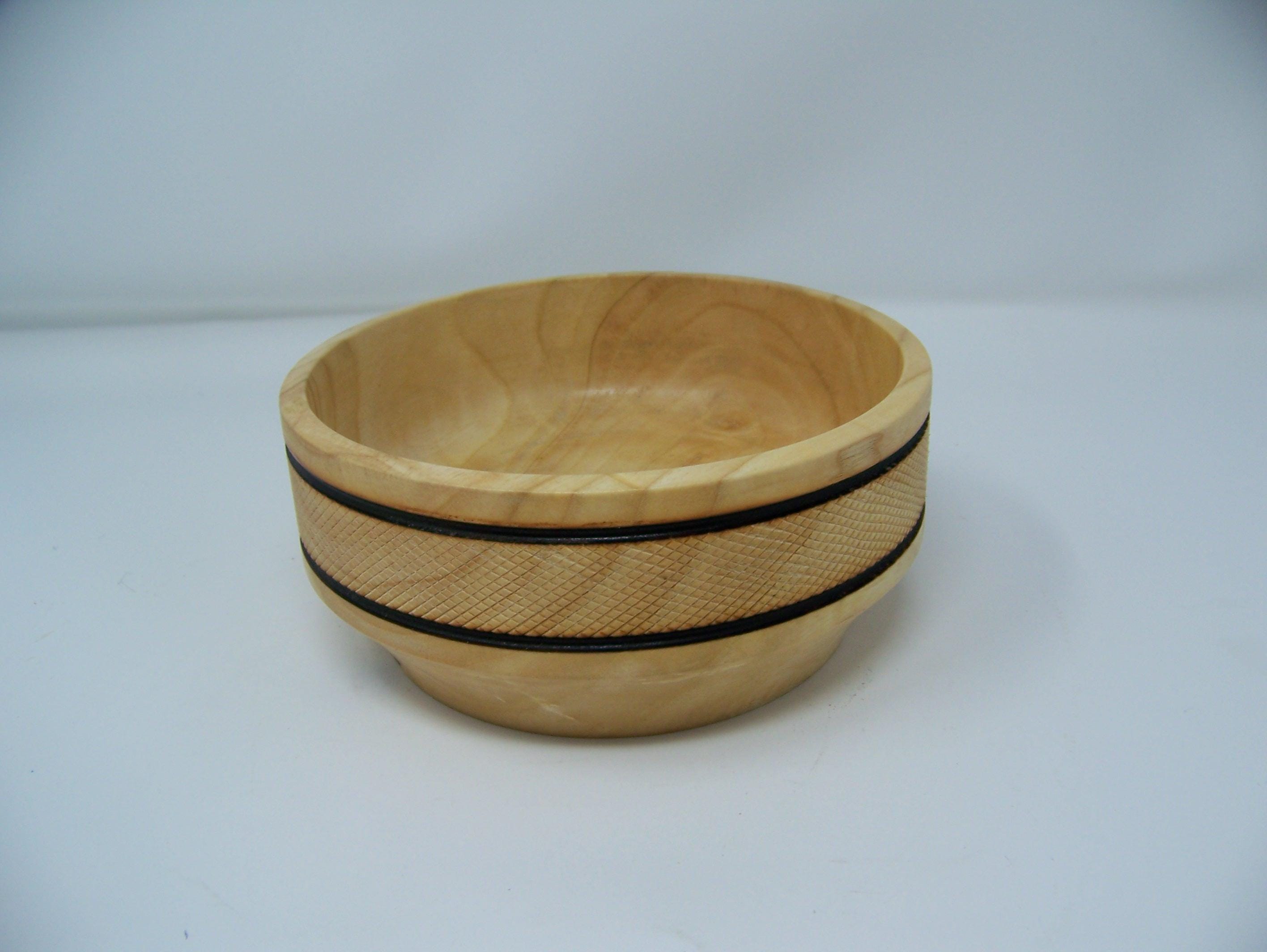 Madrona Bowl/with engraving around the bowl - Lathe Turned -
