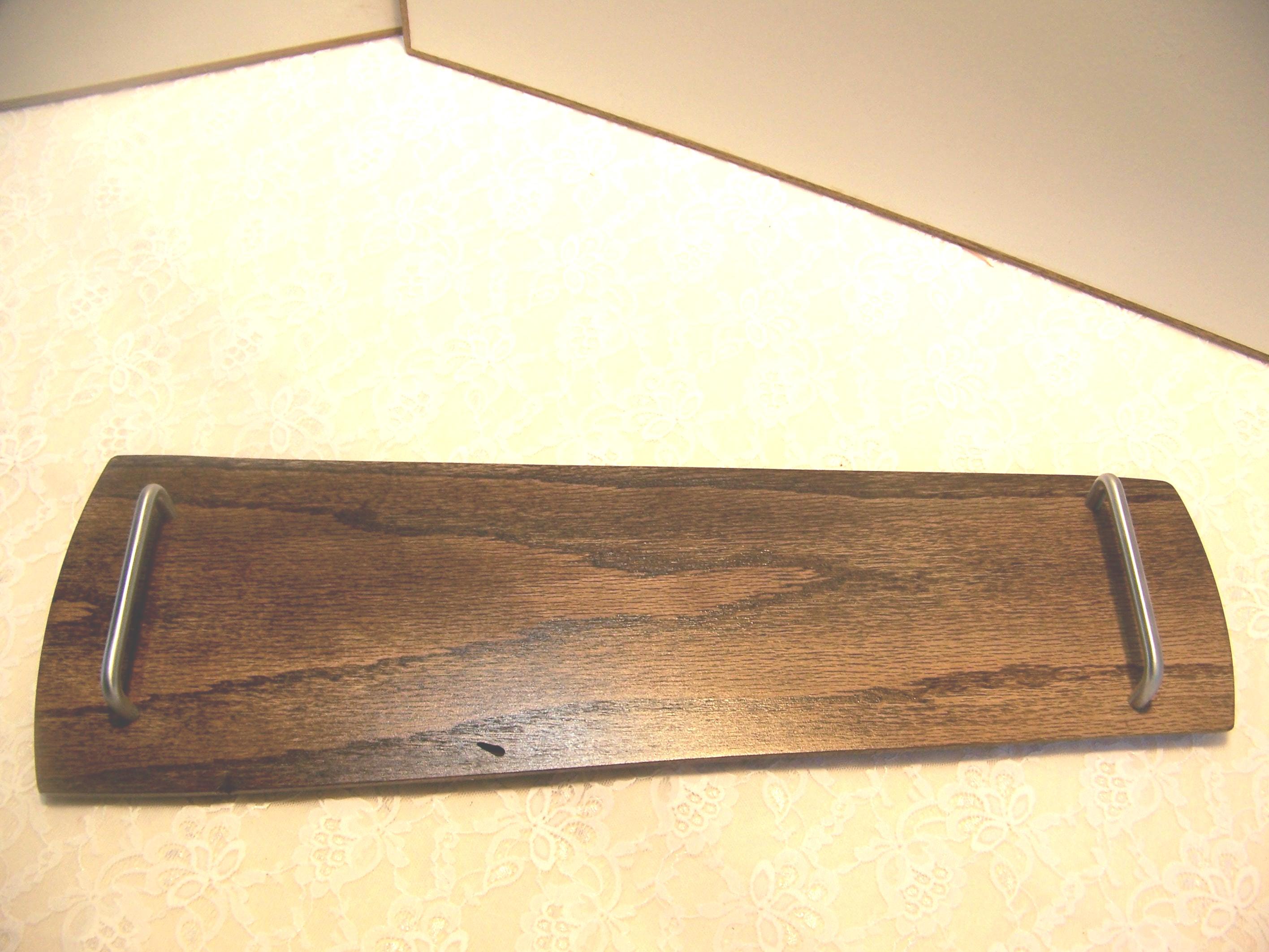 Live Edge Oak Charcuterie Board with handles