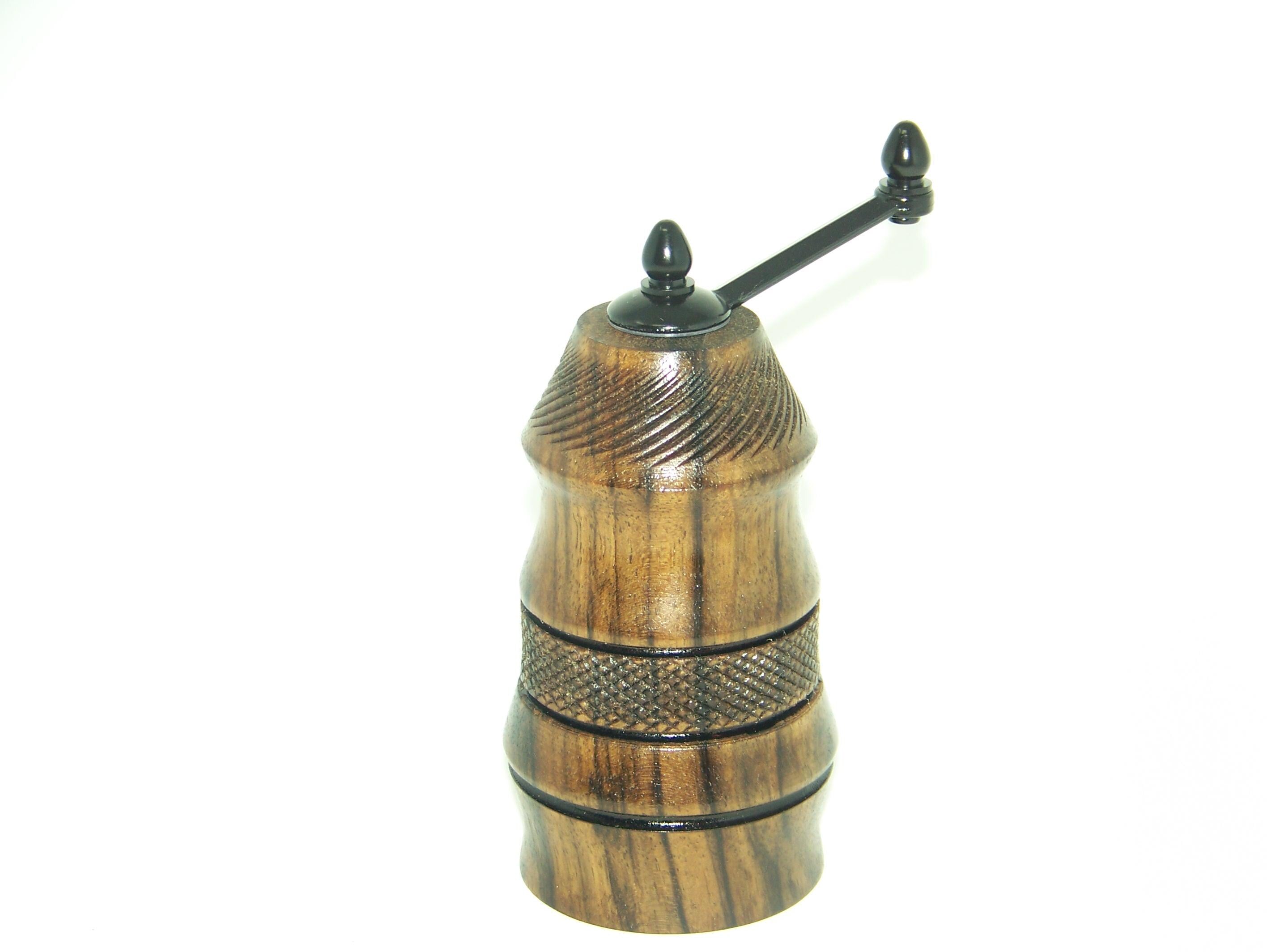Mini Pepper or Salt Grinder - Top Grinder - Ceramic mechanism - hardwoods