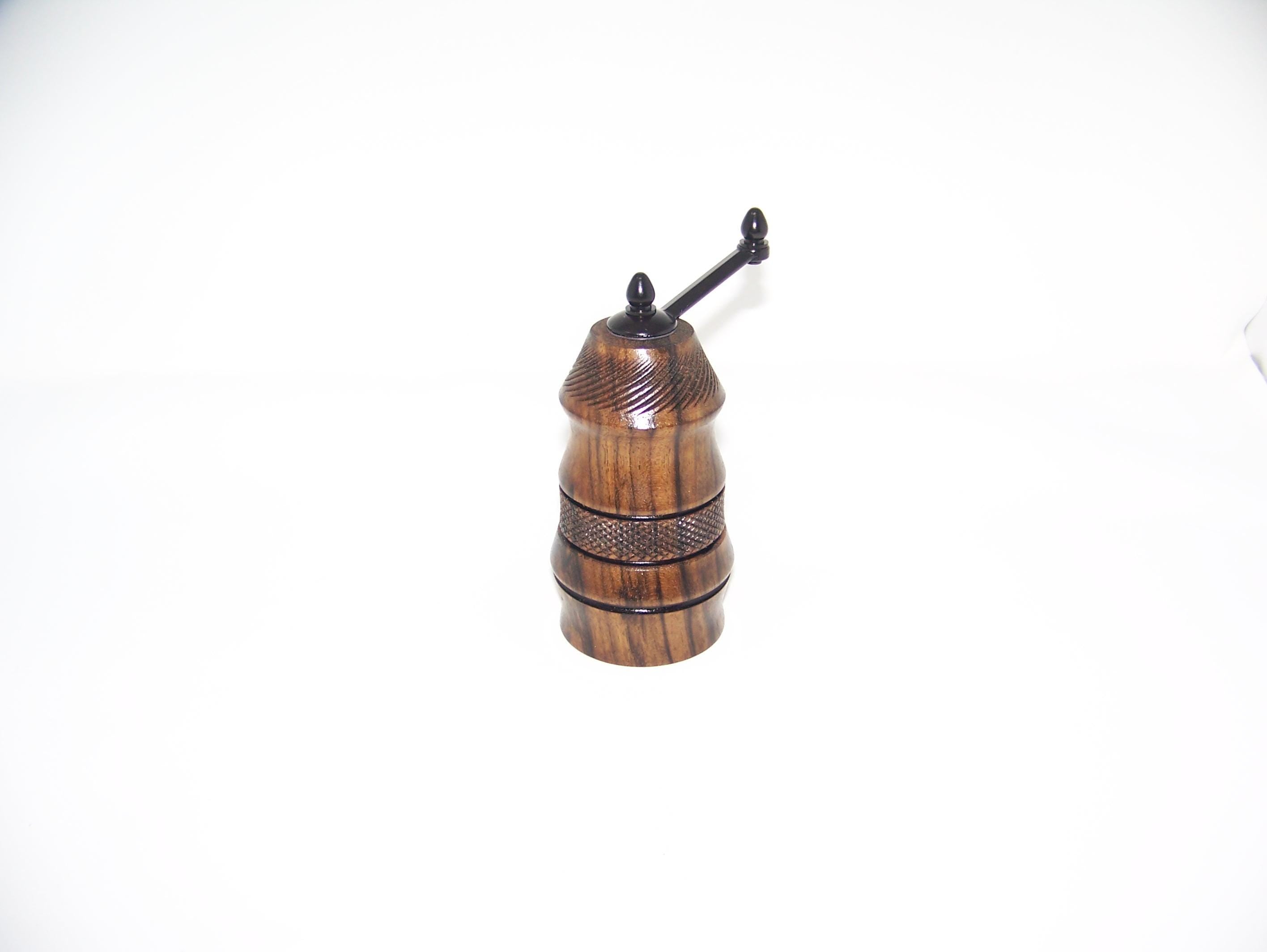 Mini Pepper or Salt Grinder - Top Grinder - Ceramic mechanism - hardwoods