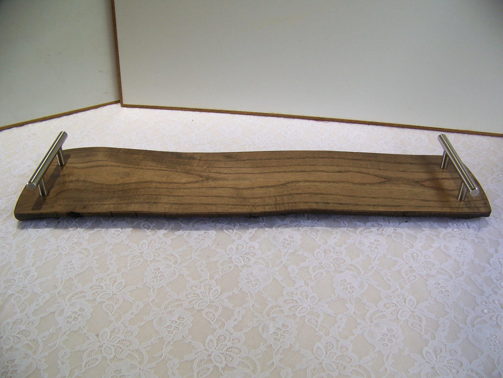 Live Edge Ash Charcuterie Board with Handles