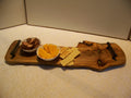 Live Edge Walnut Charcuterie Board with black handles