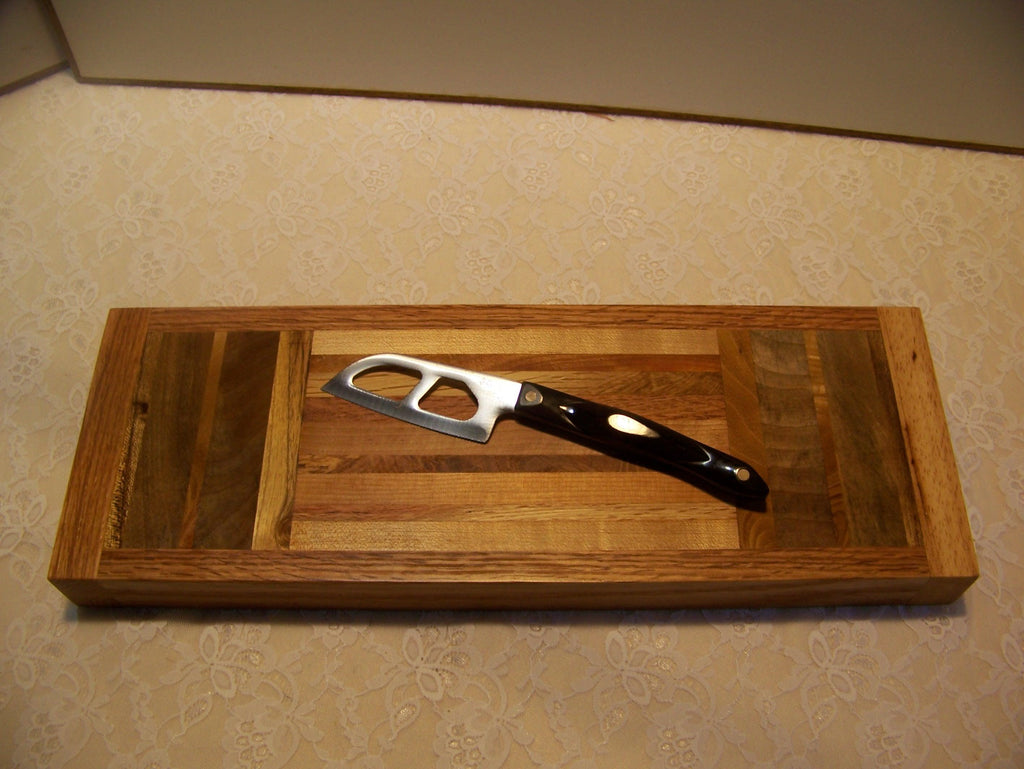 Cutting Board made using various Hardwoods - Pieced unique pattern.