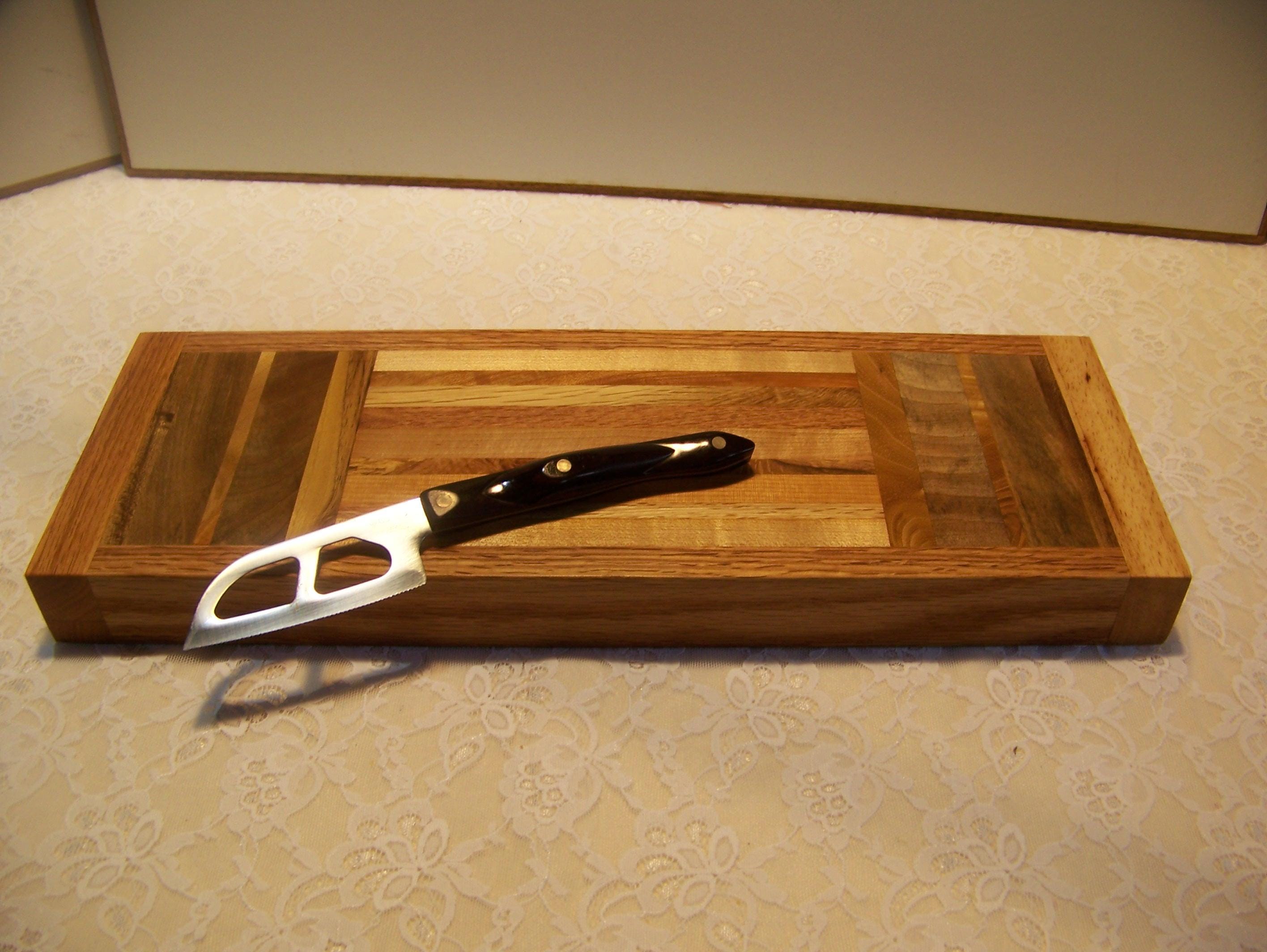 Cutting Board made using various Hardwoods - Pieced unique pattern.