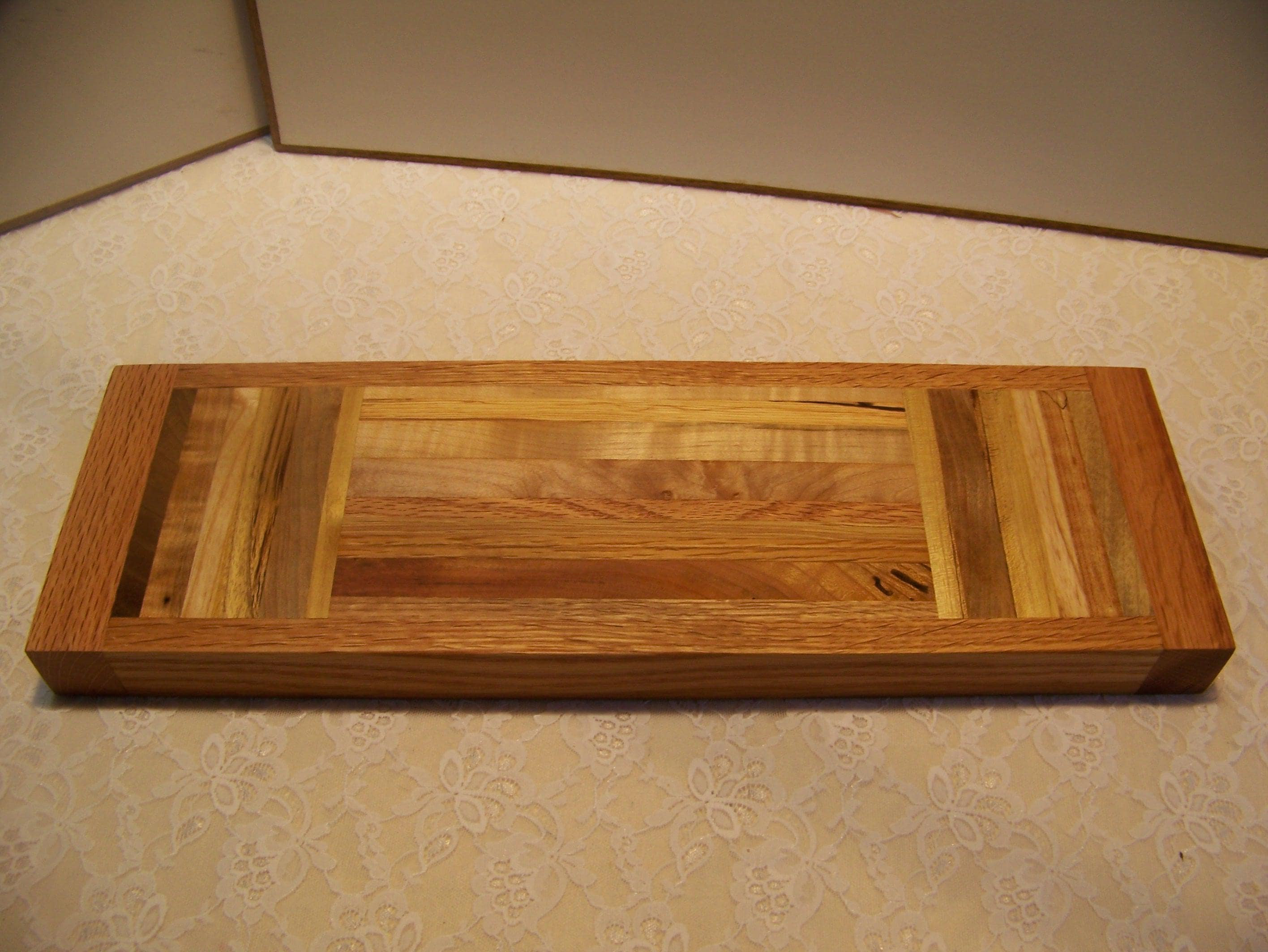 Cutting Board or Cheese Board - made using various Hardwoods - Pieced together.