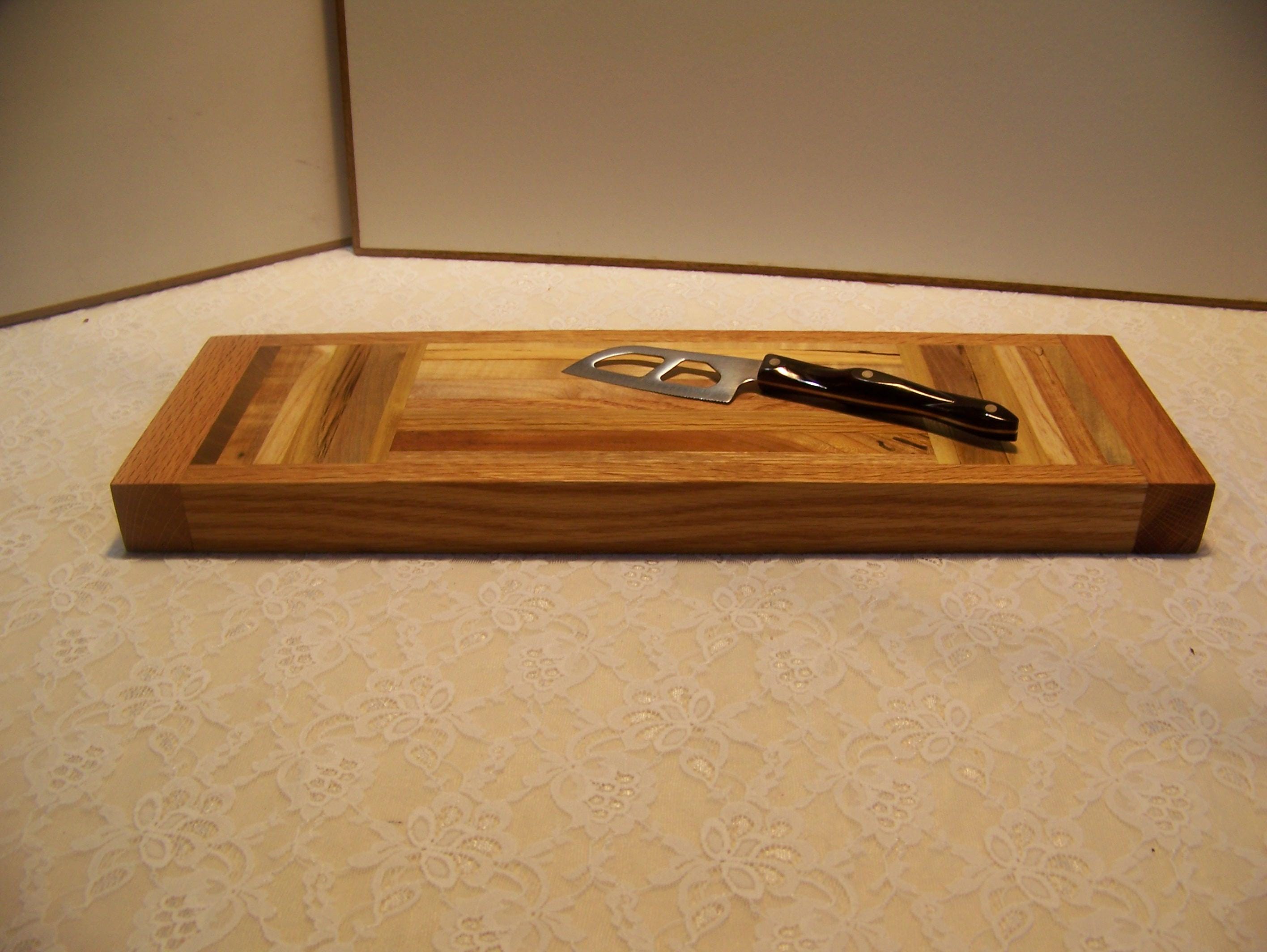 Cutting Board or Cheese Board - made using various Hardwoods - Pieced together.