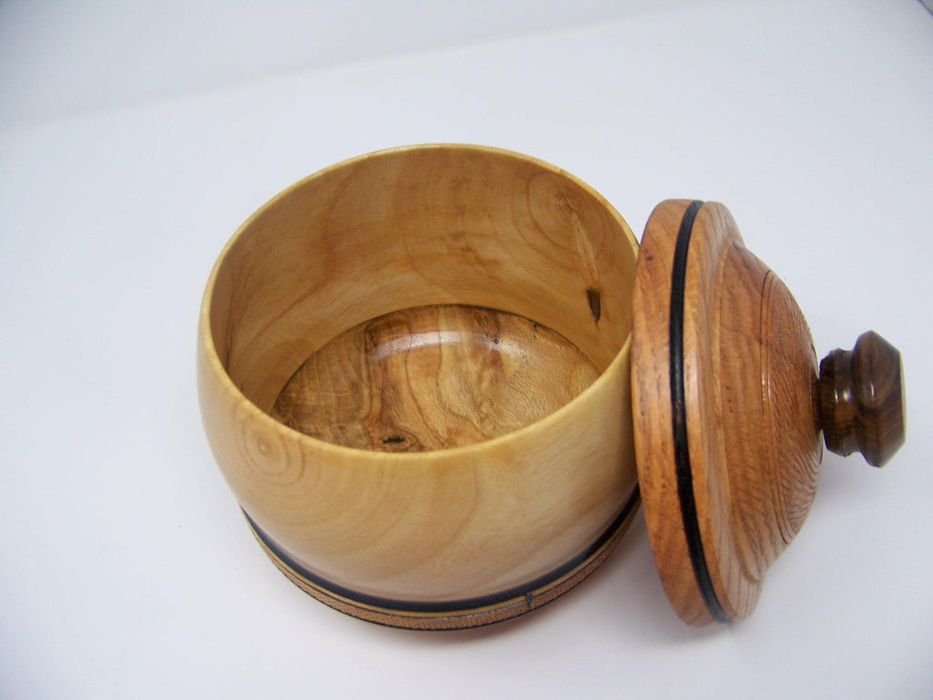 Oak and Madrona - Lathe turned canister with lid.