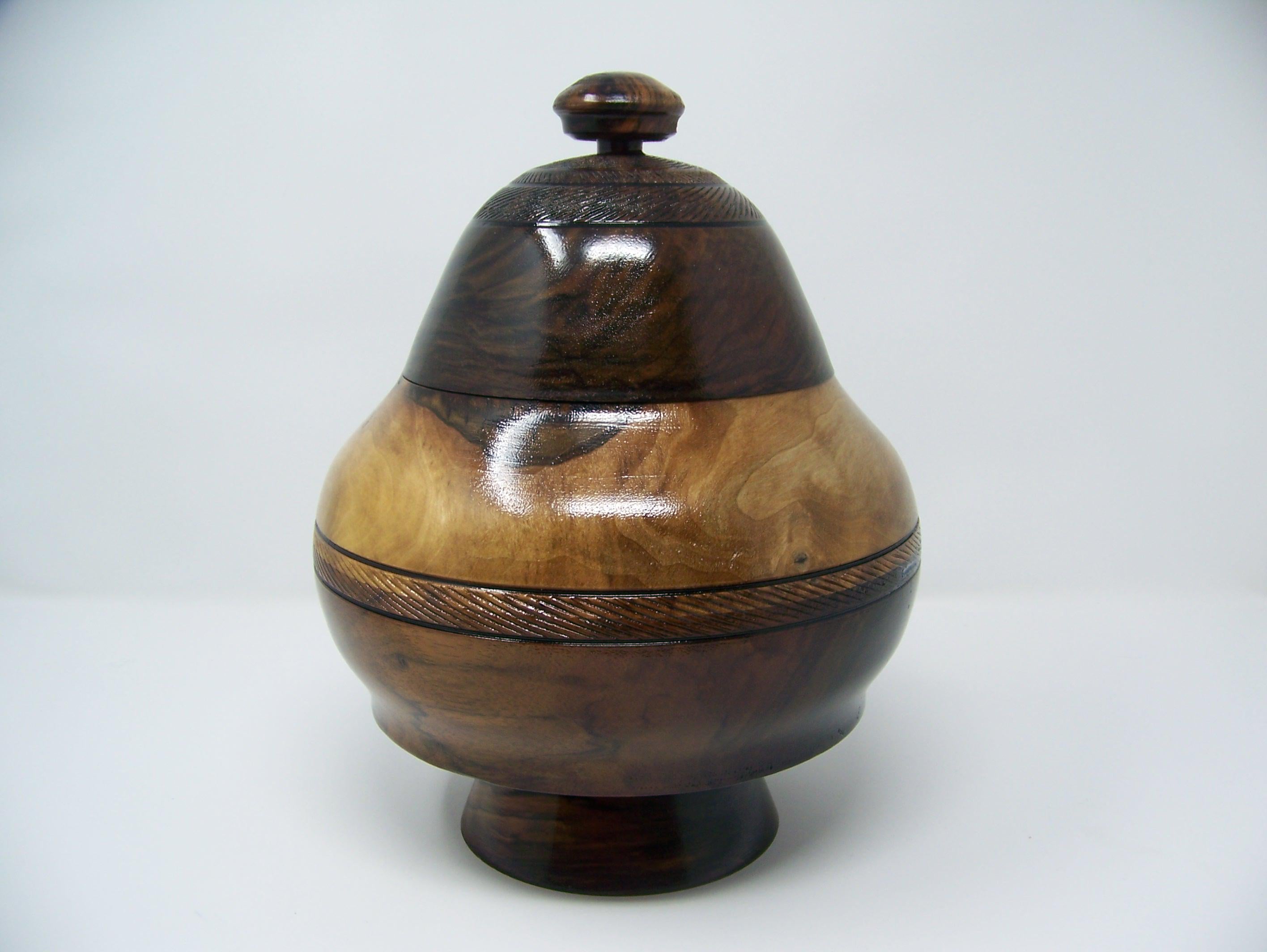 Black Walnut - "I Dream of Jeanie" canister/Bowl with lid