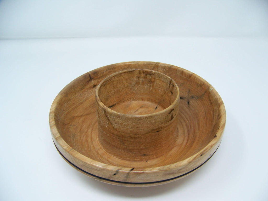 Maple Candy Dish - Chip and Dip Bowl - Lathe Turned