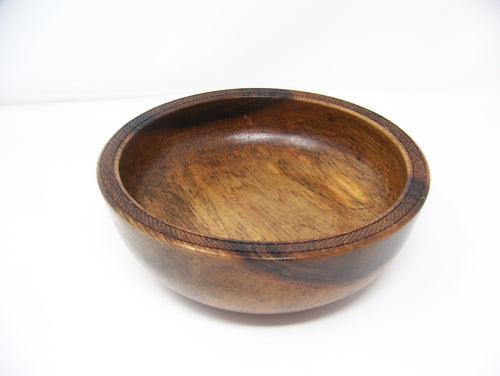 Black Walnut Bowl w/Detailing - Lathe Turned