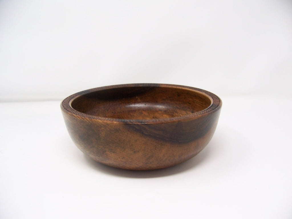Black Walnut Bowl w/Detailing - Lathe Turned