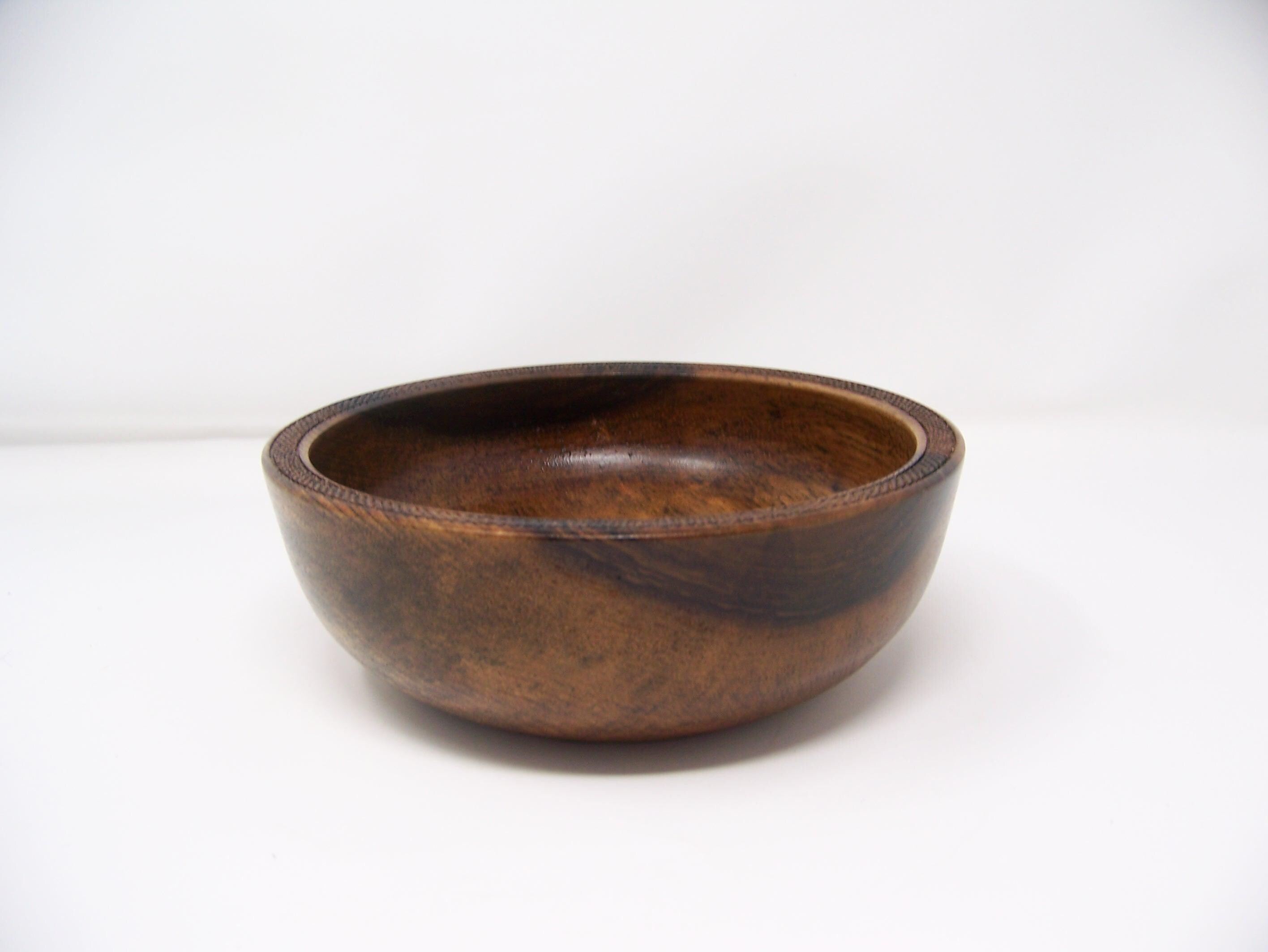Black Walnut Bowl w/Detailing - Lathe Turned