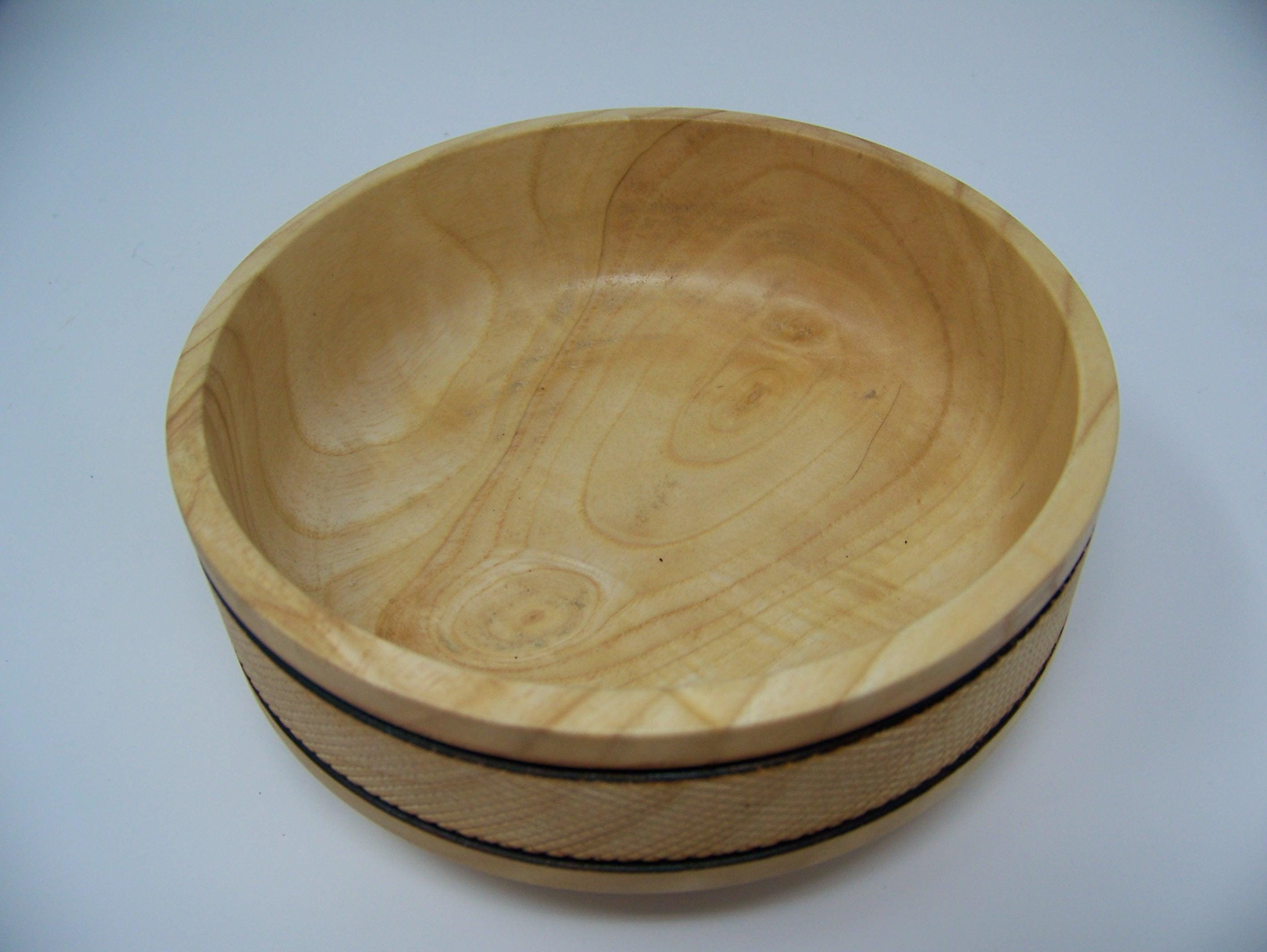 Madrona Bowl/with engraving around the bowl - Lathe Turned -