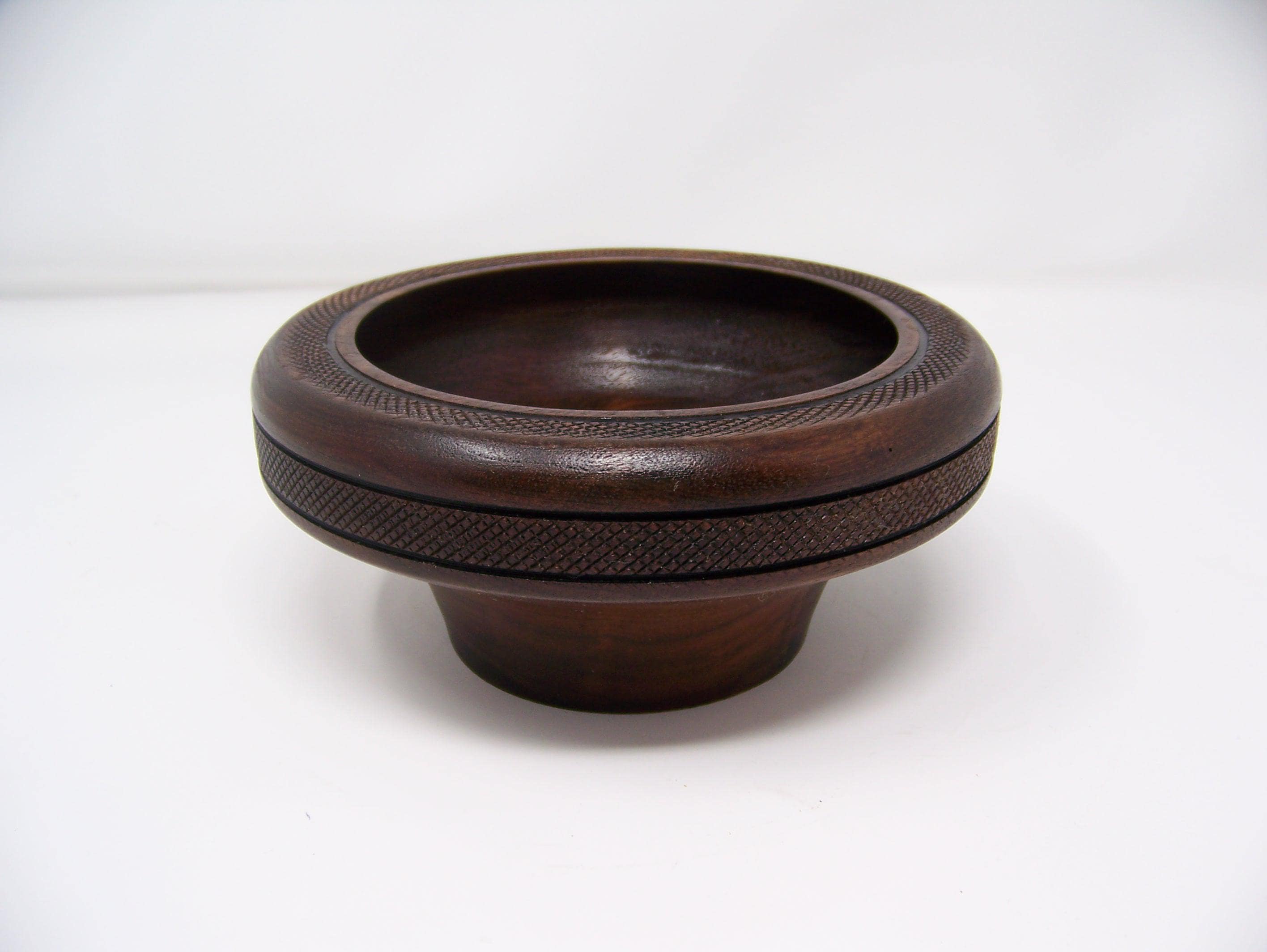 Black Walnut Bowl w/Detailed Edging - Lathe Turned