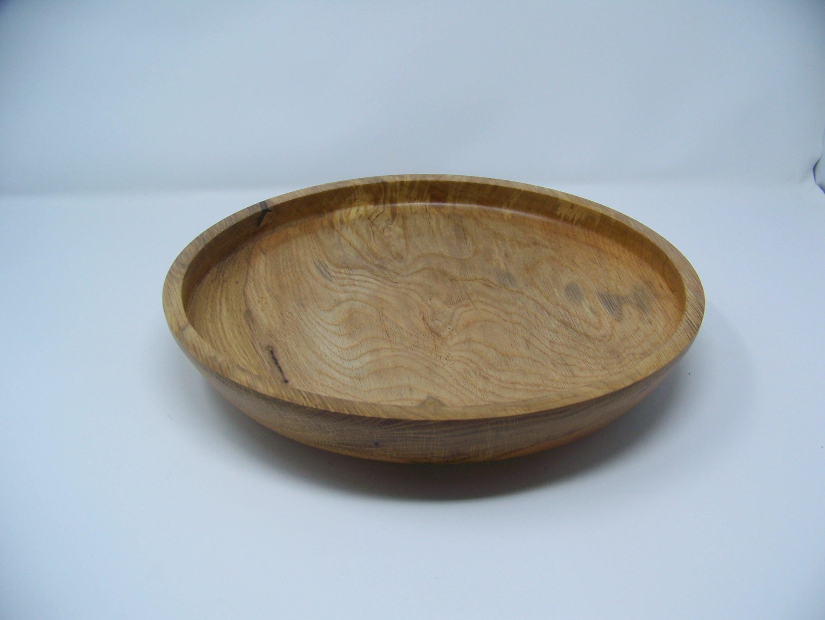 Oak serving platter - lathe turned - food safe