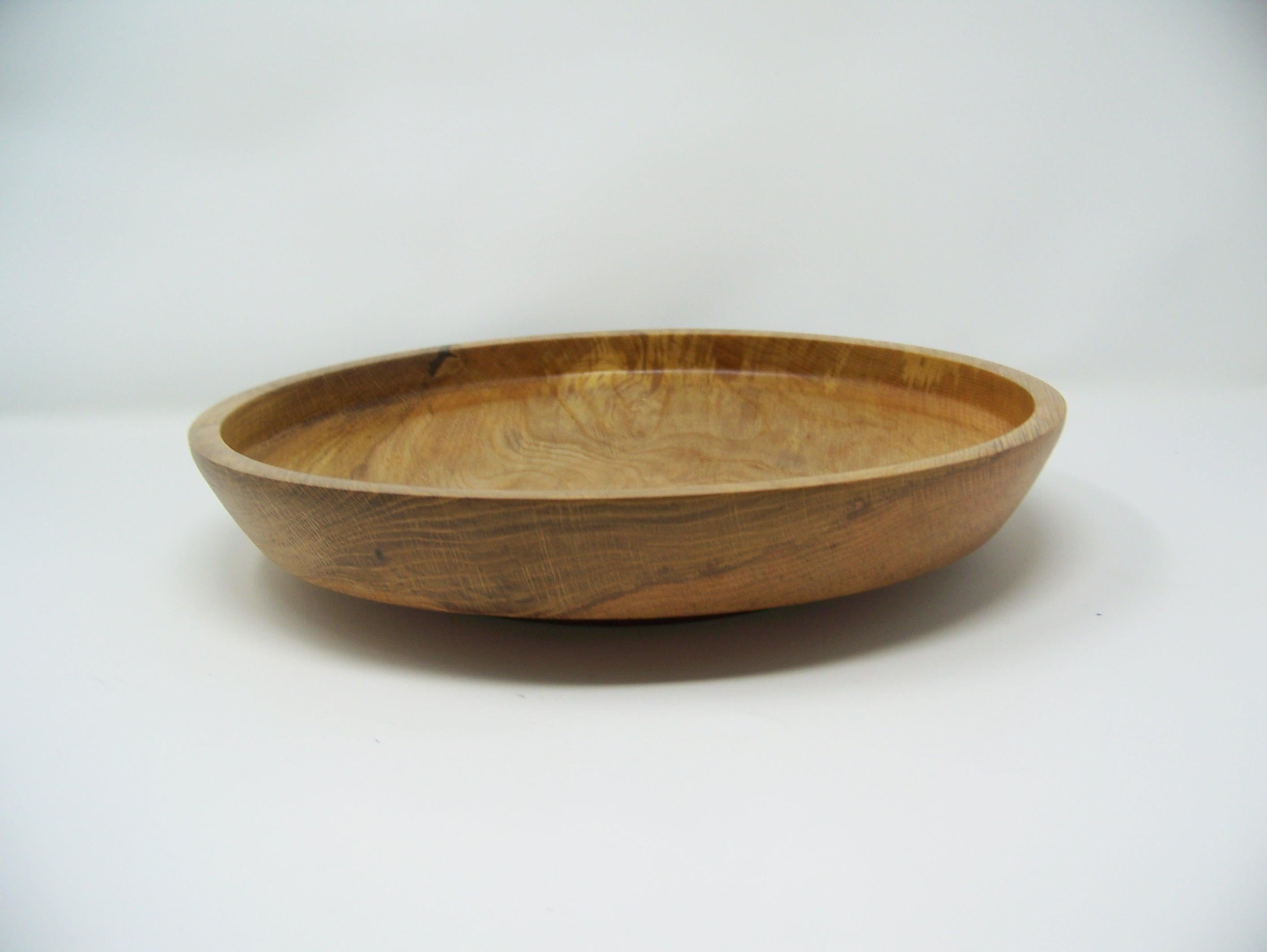 Oak serving platter - lathe turned - food safe