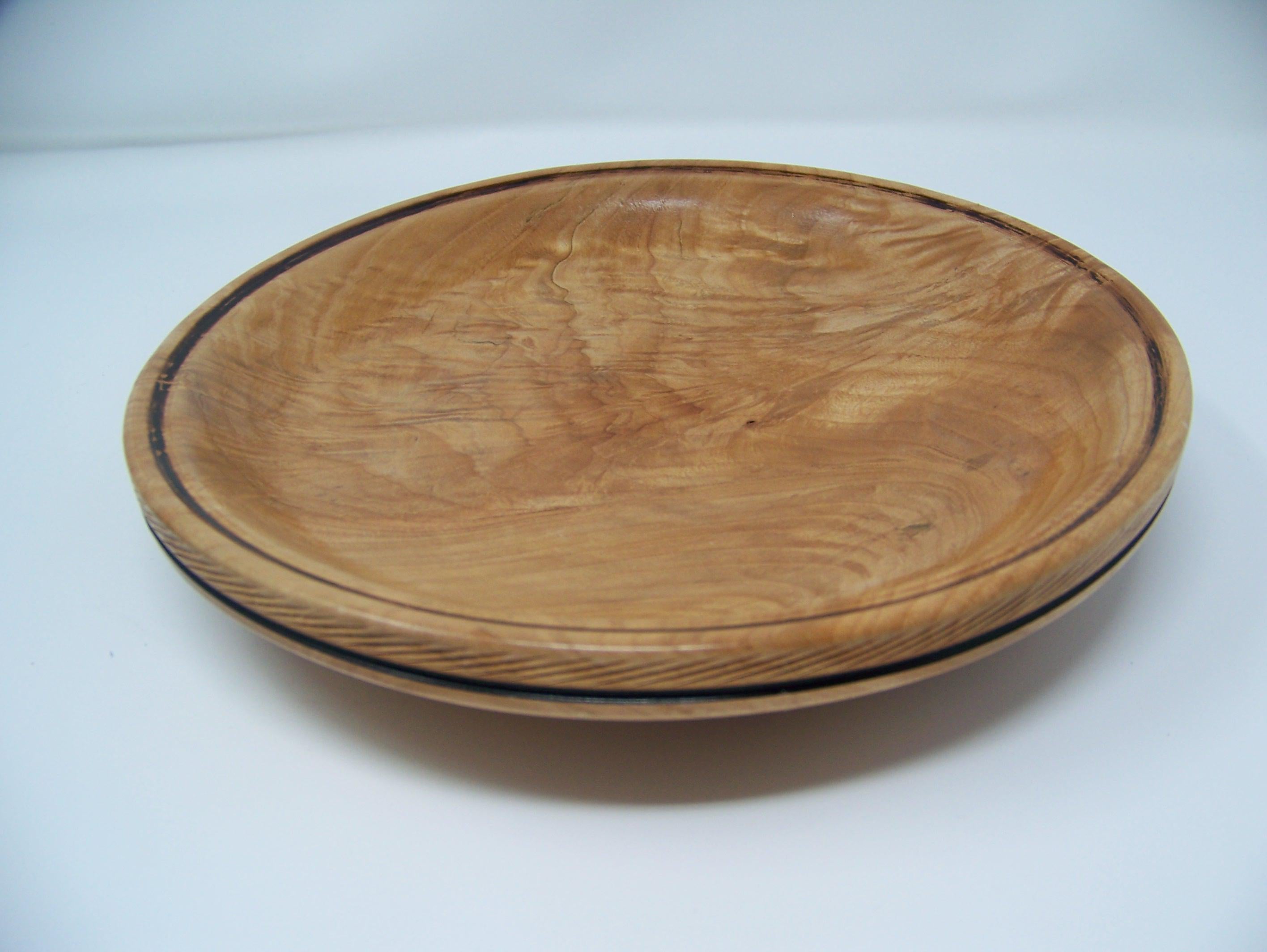 Maple Decorative Platter/bowl - lathe turned/with detailing