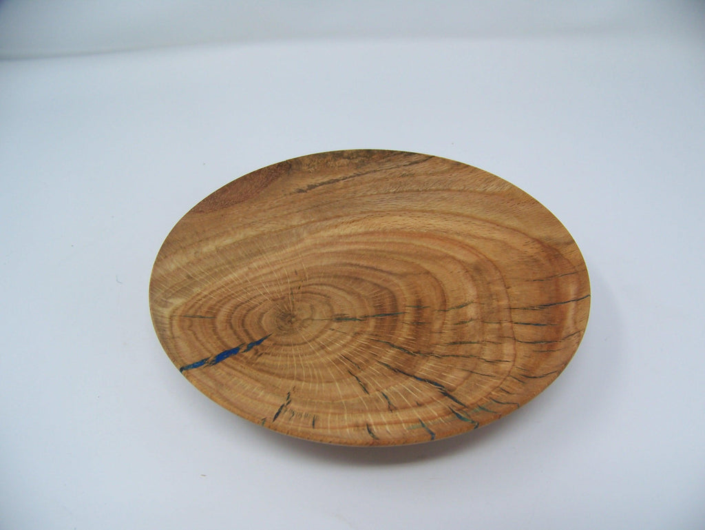 Decorative Oak Plate - Small/with base - Great Cake Plate - Lathe Turned