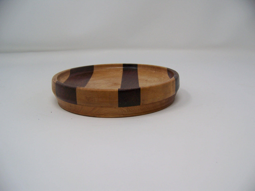 Small Trinket Bowl - Birdseye Maple and African Bubinga - lathe turned