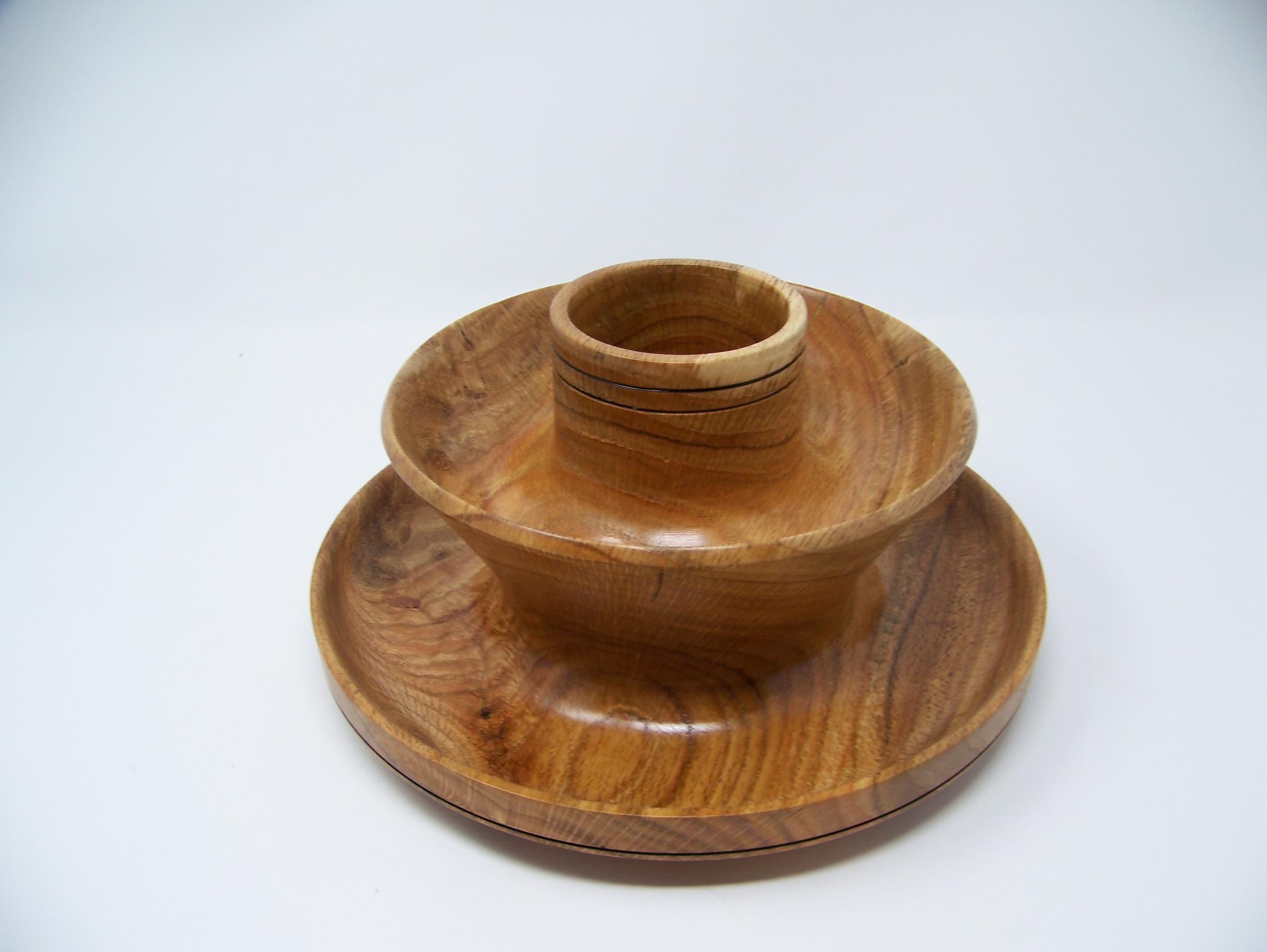 Oak Desk Top Organizer - 3 Tier - Lathe turned